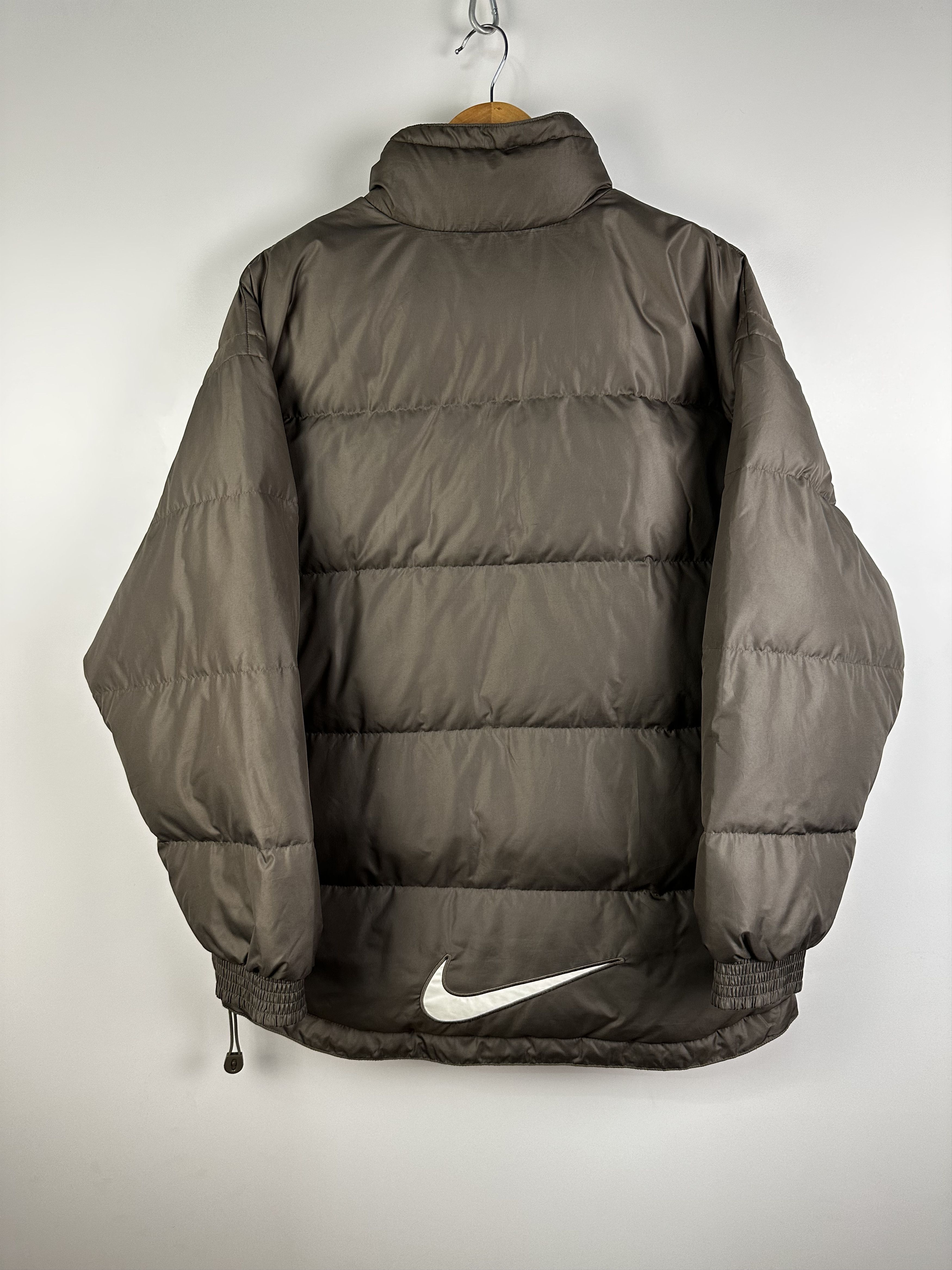 Vintage 90s Nike Puffer Jacket Down Embroidered Big Logo