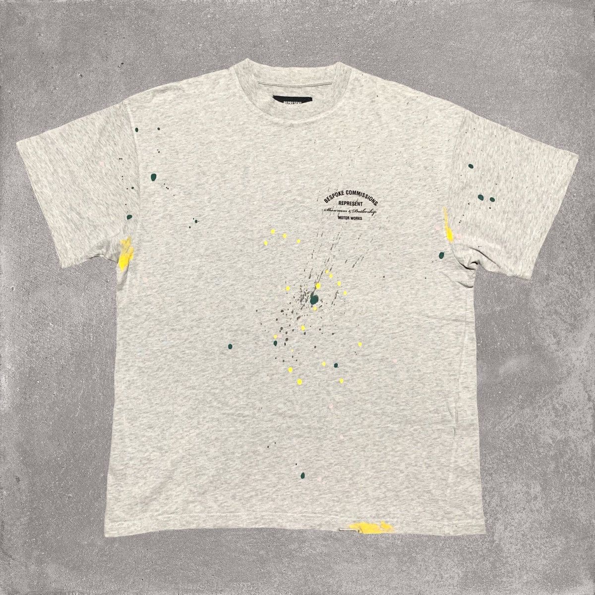Represent Clo. Represent Small Bespoke Commissions Grey Tee Paint Splatter Size US S / EU 44-46 / 1 - 2 Thumbnail