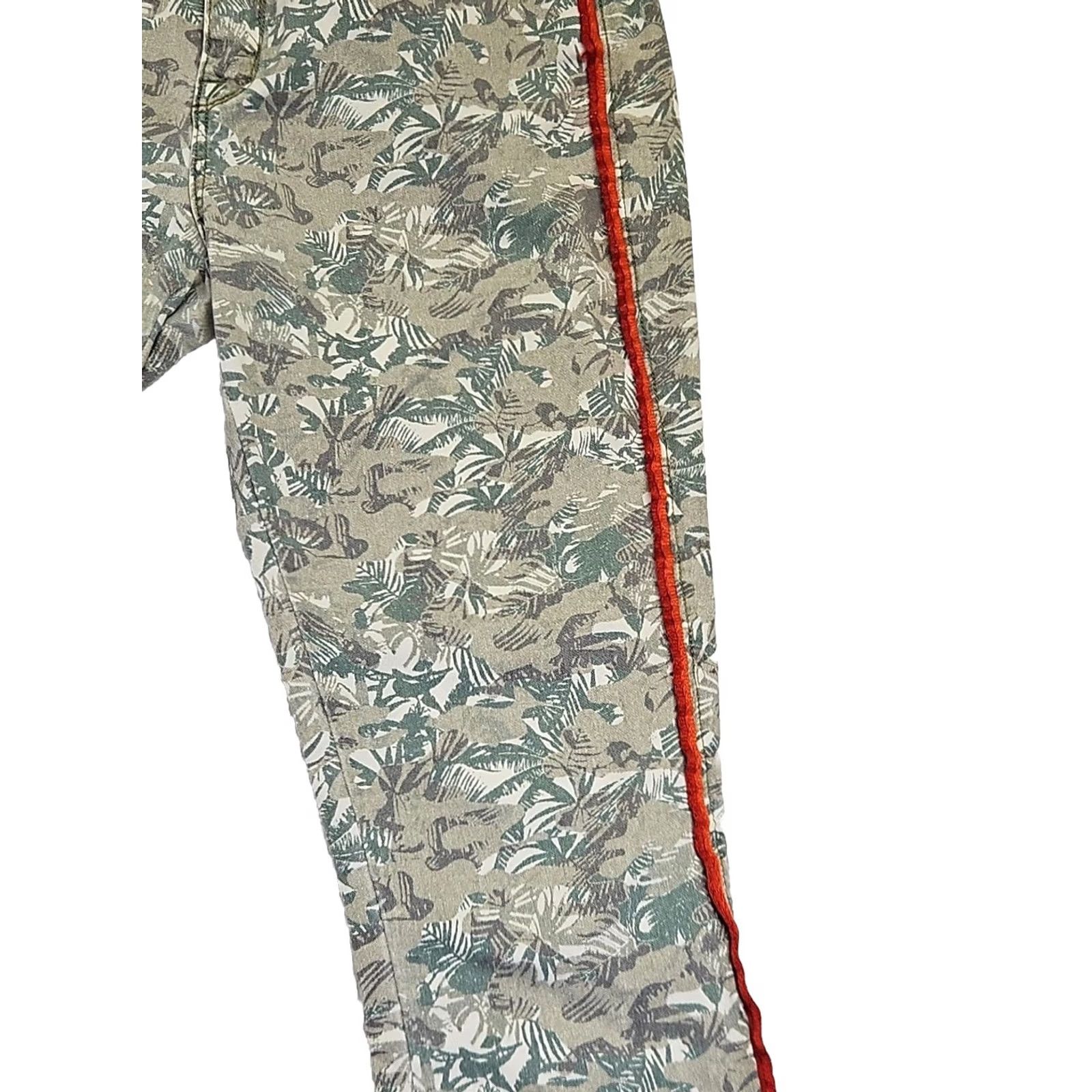 Parker Parker Smith Skinny Jeans Womens 28 Mid Palm Print Camouflage Zip 5-Pocket Cotton Blend Regular Size 28" / US 6 / IT 42 - 3 Thumbnail