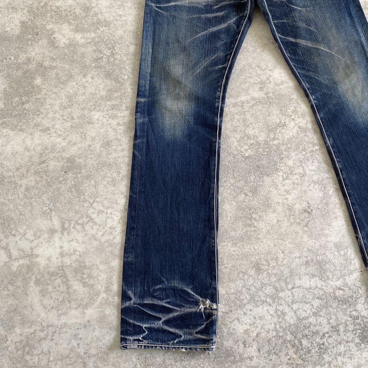 Japanese Brand 2000’s No ID Japan Faded Honeycomb Jeans Slim Fit Size US 31 - 5 Thumbnail