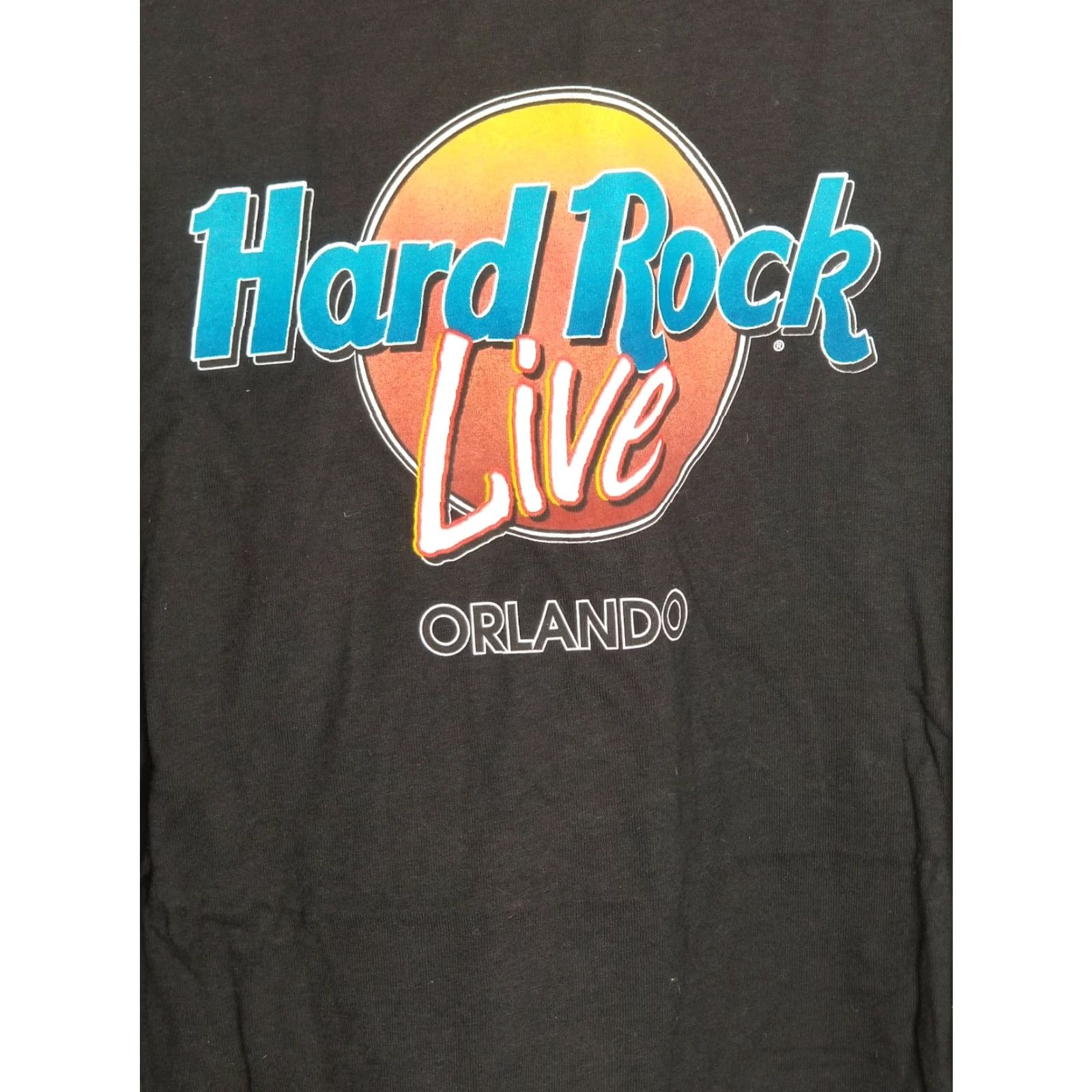 Hard Rock Cafe VINTAGE Hard Rock Cafe T-Shirt Live Orlando Graphic Black 2XL Mens Crew Neck Short Sleeve Deadstock Size US XXL / EU 58 / 5 - 2 Thumbnail