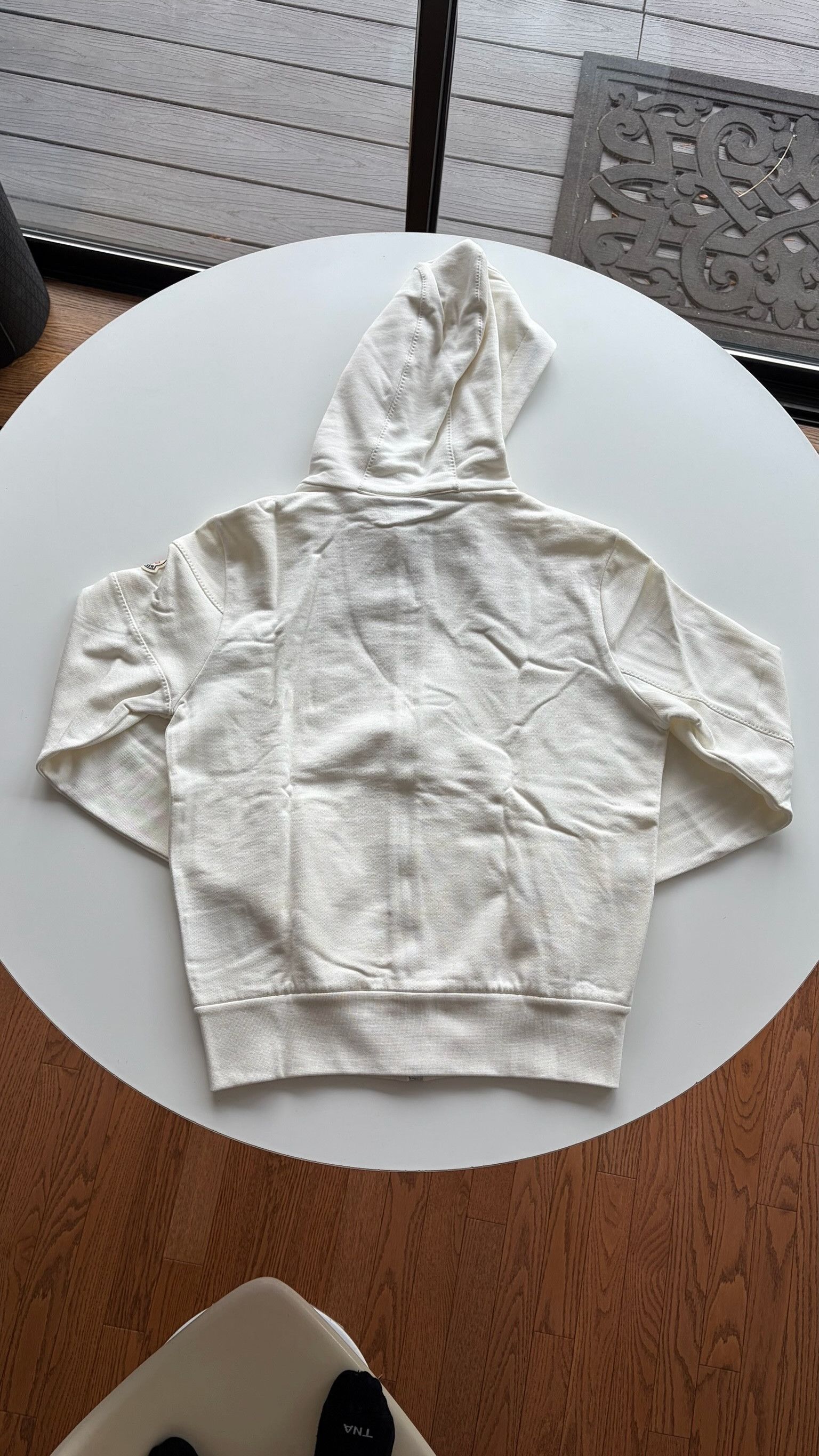 Moncler Moncler White Zip-Up Hoodie Size US M / EU 48-50 / 2 - 9 Thumbnail