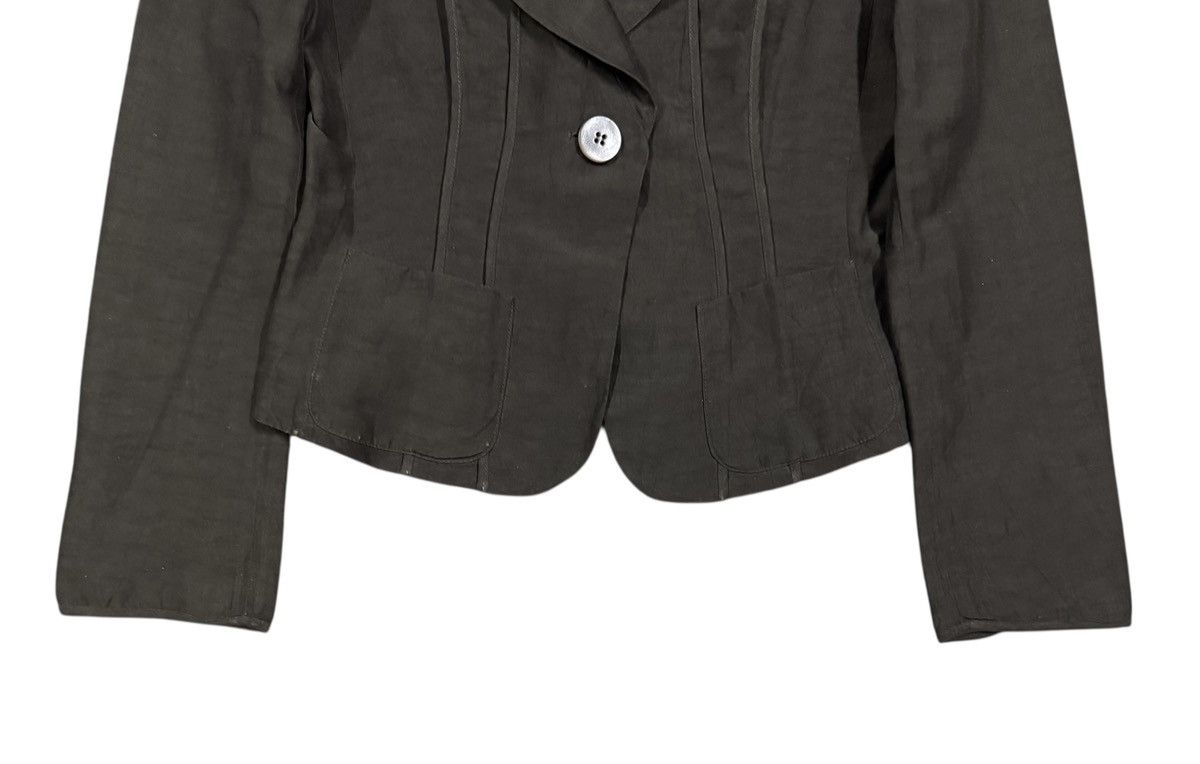 Armani Collezioni Vtg✅Luxury Armani Collezioni Silk Crop Jacket Made In Italy Size M / US 6-8 / IT 42-44 - 4 Thumbnail