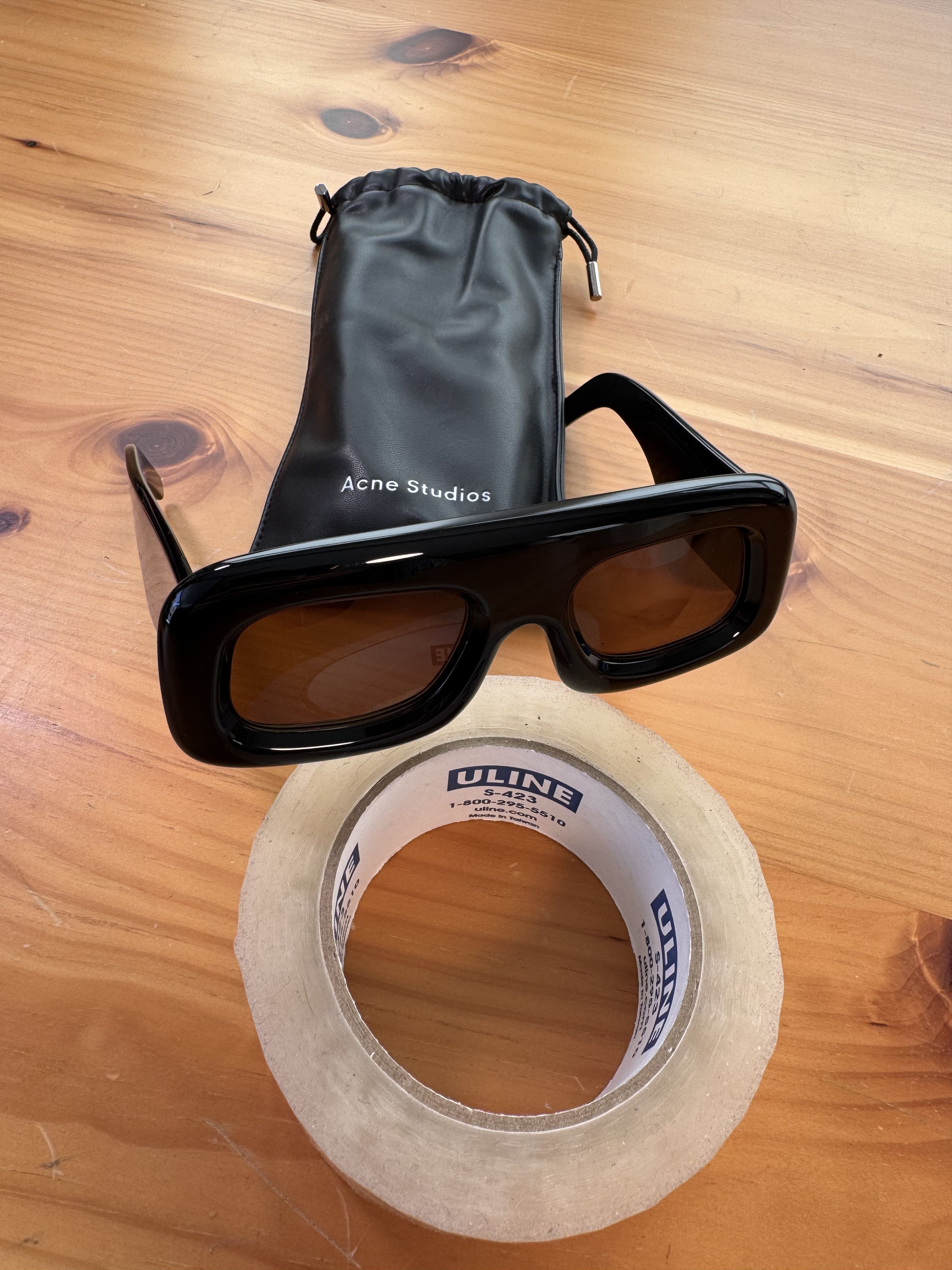 Acne Studios Acne Studios Oversized Fat Inflated Sunglasses Rectangle Size ONE SIZE - 1 Thumbnail