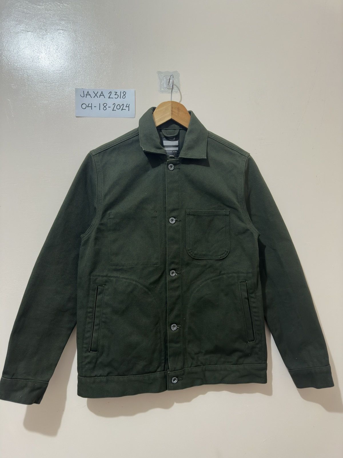 image of Momotaro Jeans Jacket in Green, Men's (Size 2XS)