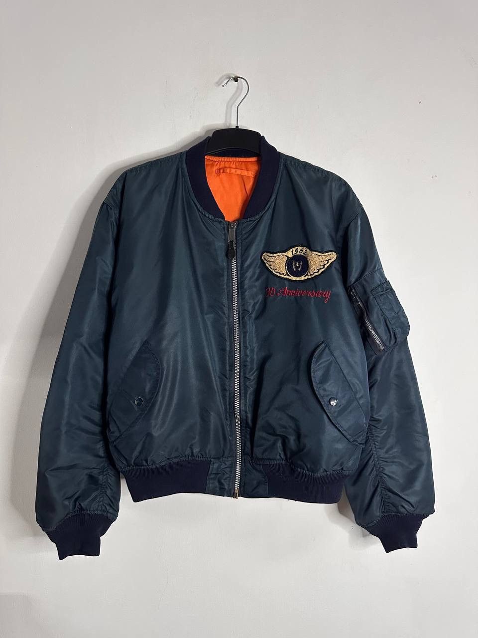 Other Vintage Wilker Industries MA-1 Bomber Jacket USA Patch Y2K Size US XL / EU 56 / 4 - 10 Thumbnail