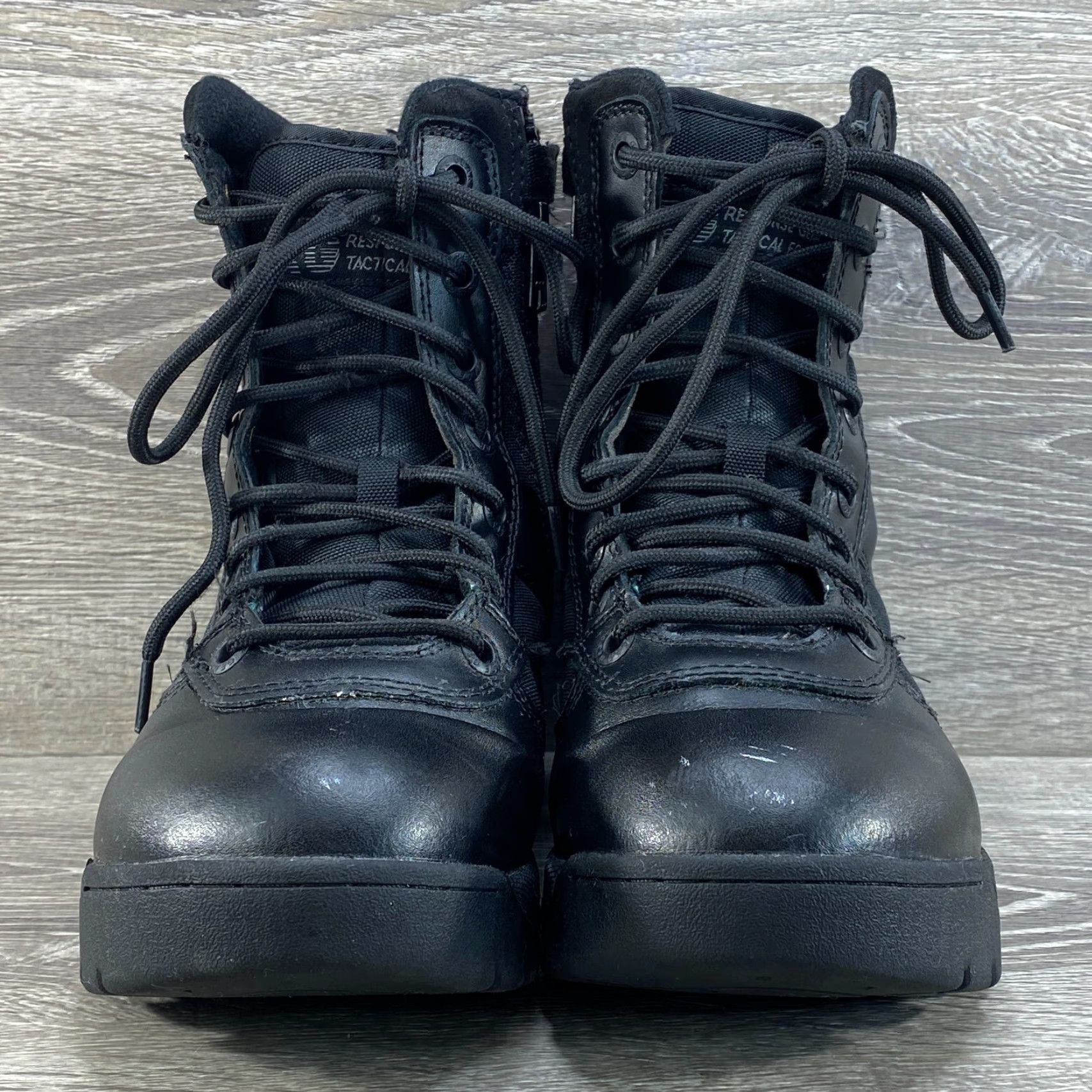 Response Gear Combat Boots Womens 7.5 Black Side Zip II Tactical Footwear Boot Womens 7.5 Black Combat Boots