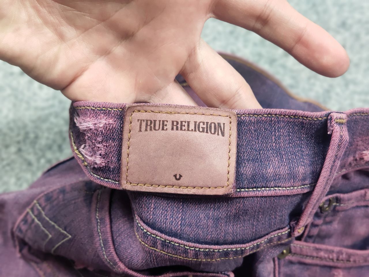 True Religion Vintage True Religion USA Logo Shorts Mini Denim Skirt Y2K Size 28" / US 6 / IT 42 - 11 Thumbnail