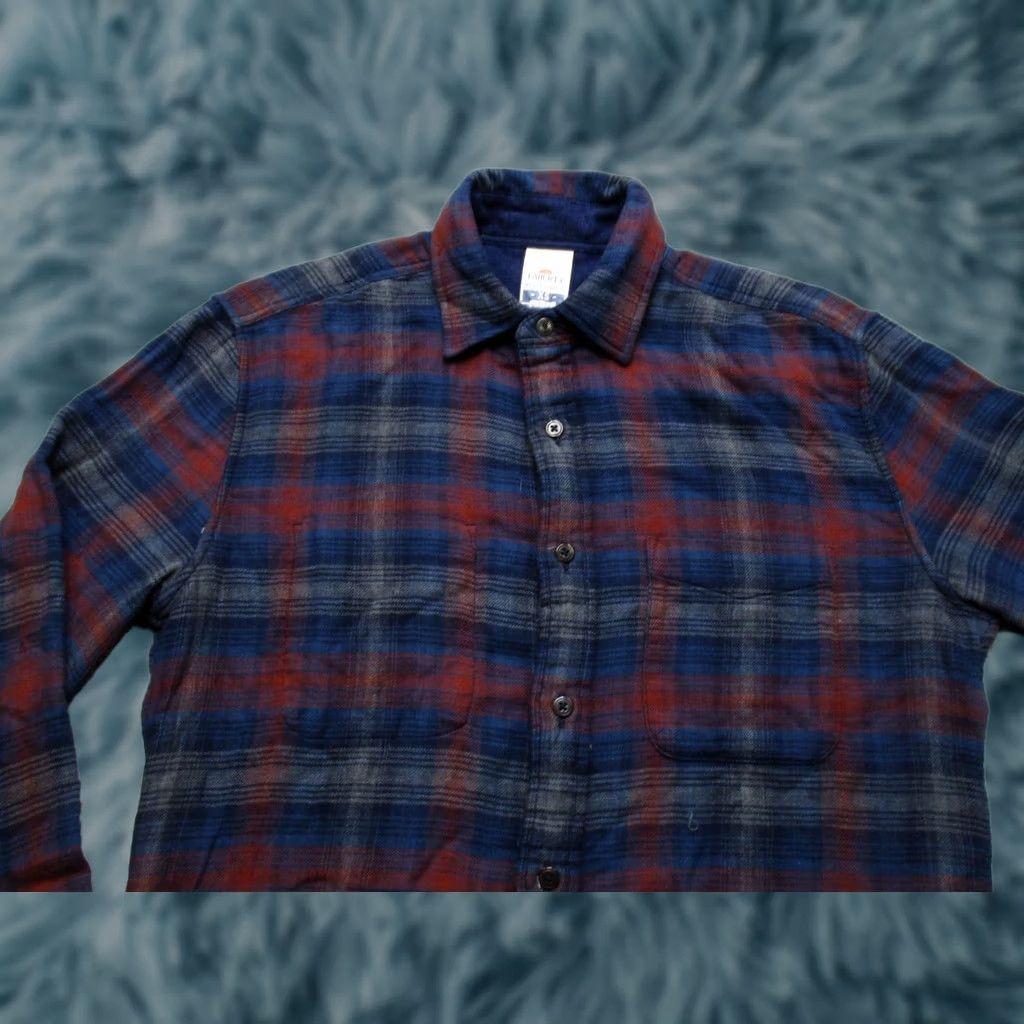 Faherty Faherty Shirt Mens XS Blue Plaid Reversible Flannel Button Front Organic Cotton Size US XS / EU 42 / 0 - 1 Thumbnail