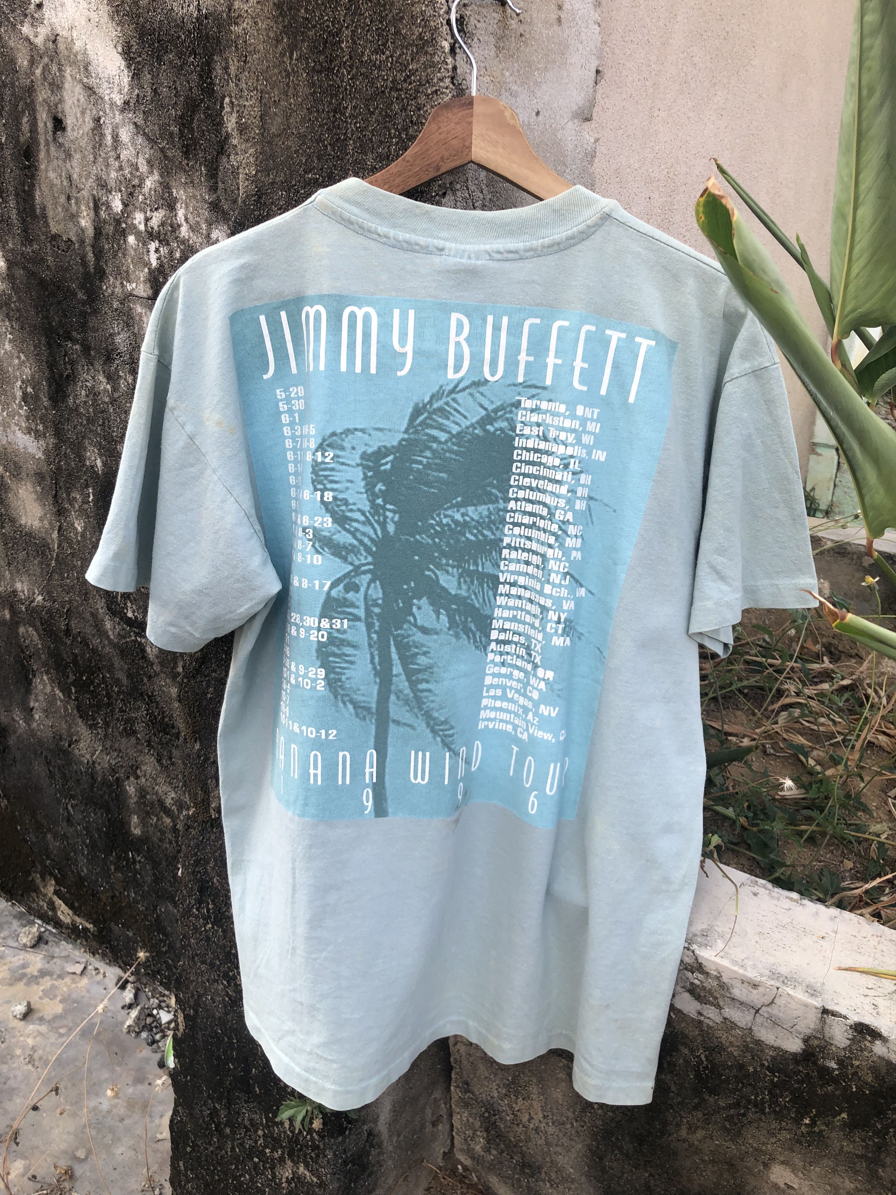 Band Tees vintage 1990s Jimmy Bufffett "Banana Wind" T-shirt Size US M / EU 48-50 / 2 - 2 Thumbnail