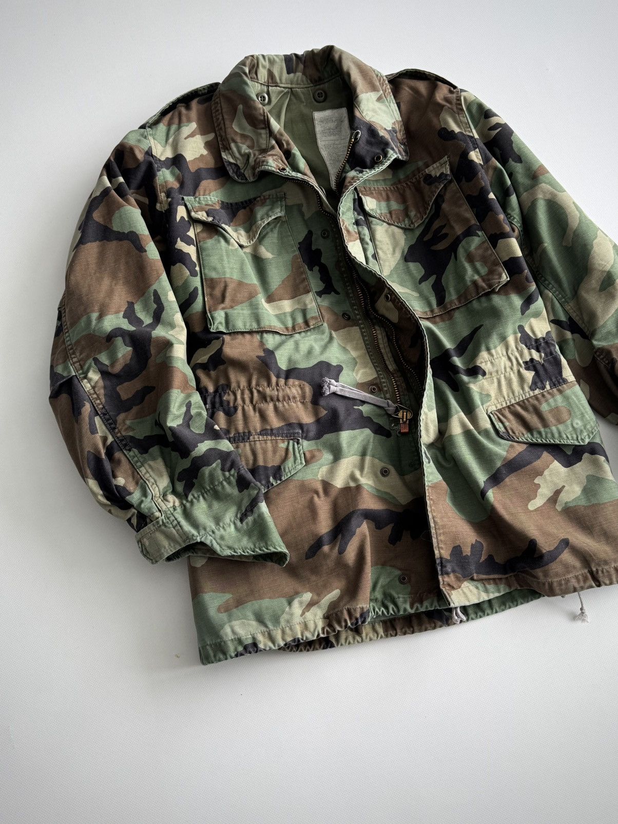 Vintage Vintage 1980s US Army M65 Woodland Camo Field Jacket Size US M / EU 48-50 / 2 - 2 Thumbnail