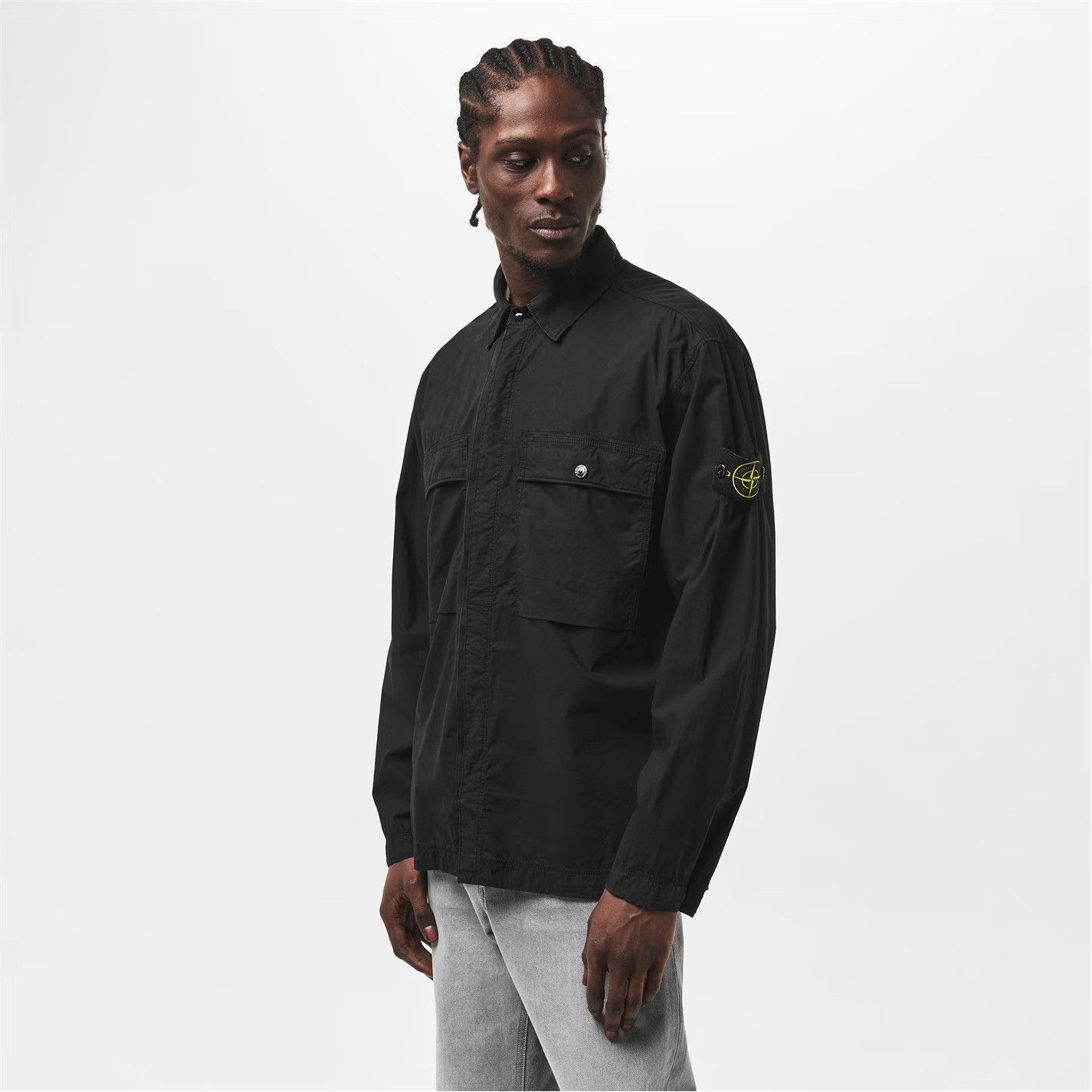 Stone Island o1g2r1mq0526 2 Pocket Tela Cotton Long Sleeve Overshirt Nero Size US S / EU 44-46 / 1 - 3 Thumbnail