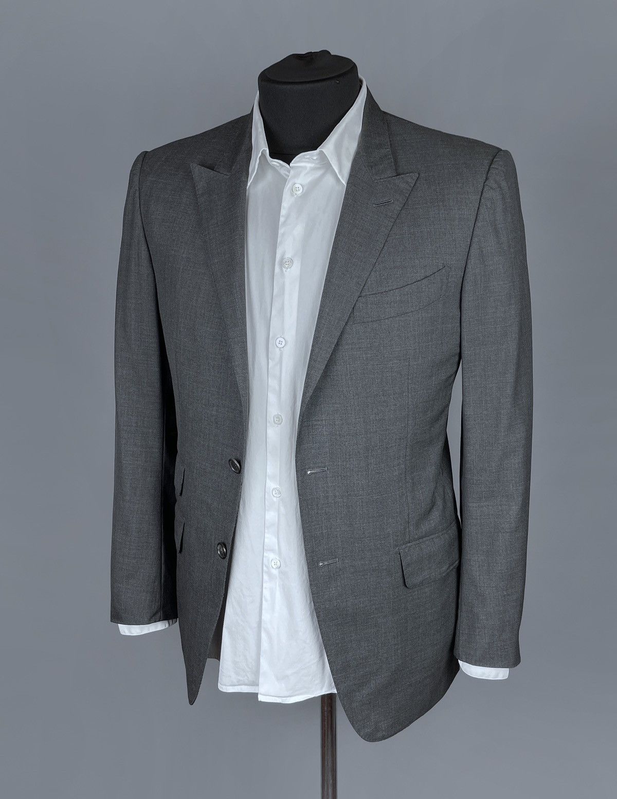 Tom Ford TOM FORD Base F 100% Wool Solid Suit Jacket Pants Size 48R Size 48R - 7 Thumbnail