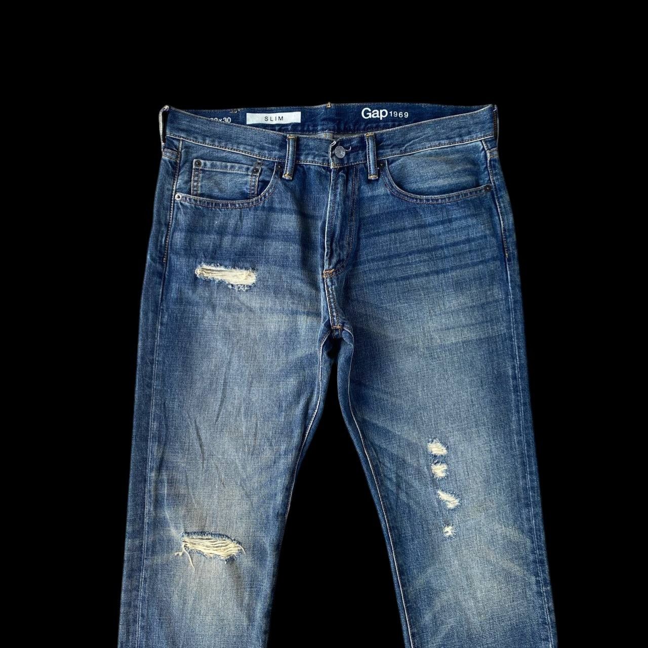 Gap VINTAGE Y2K GAP DISTRESSED GRUNGE DENIM Size US 33 - 5 Thumbnail