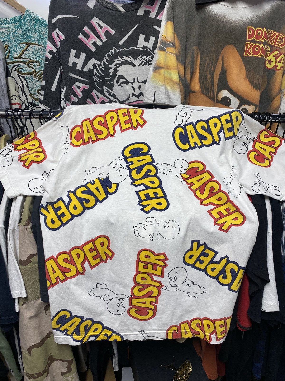 Vintage 90’s Vintage Casper All Over Print Tee Shirt Medium Size US M / EU 48-50 / 2 - 2 Thumbnail