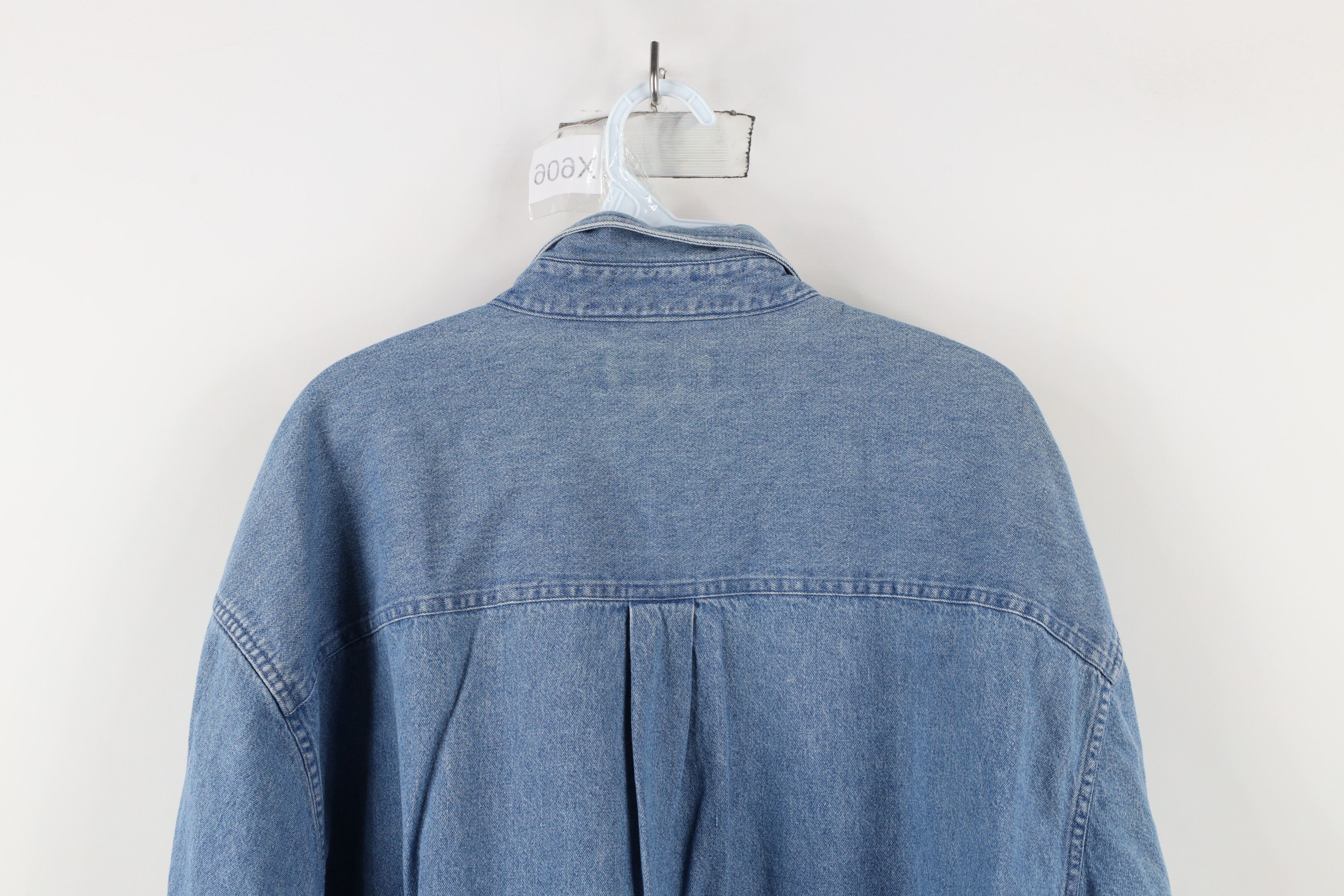 Vintage Vintage 90s Streetwear Denim Jean Button Down Shirt Blue Size US XXL / EU 58 / 5 - 10 Thumbnail