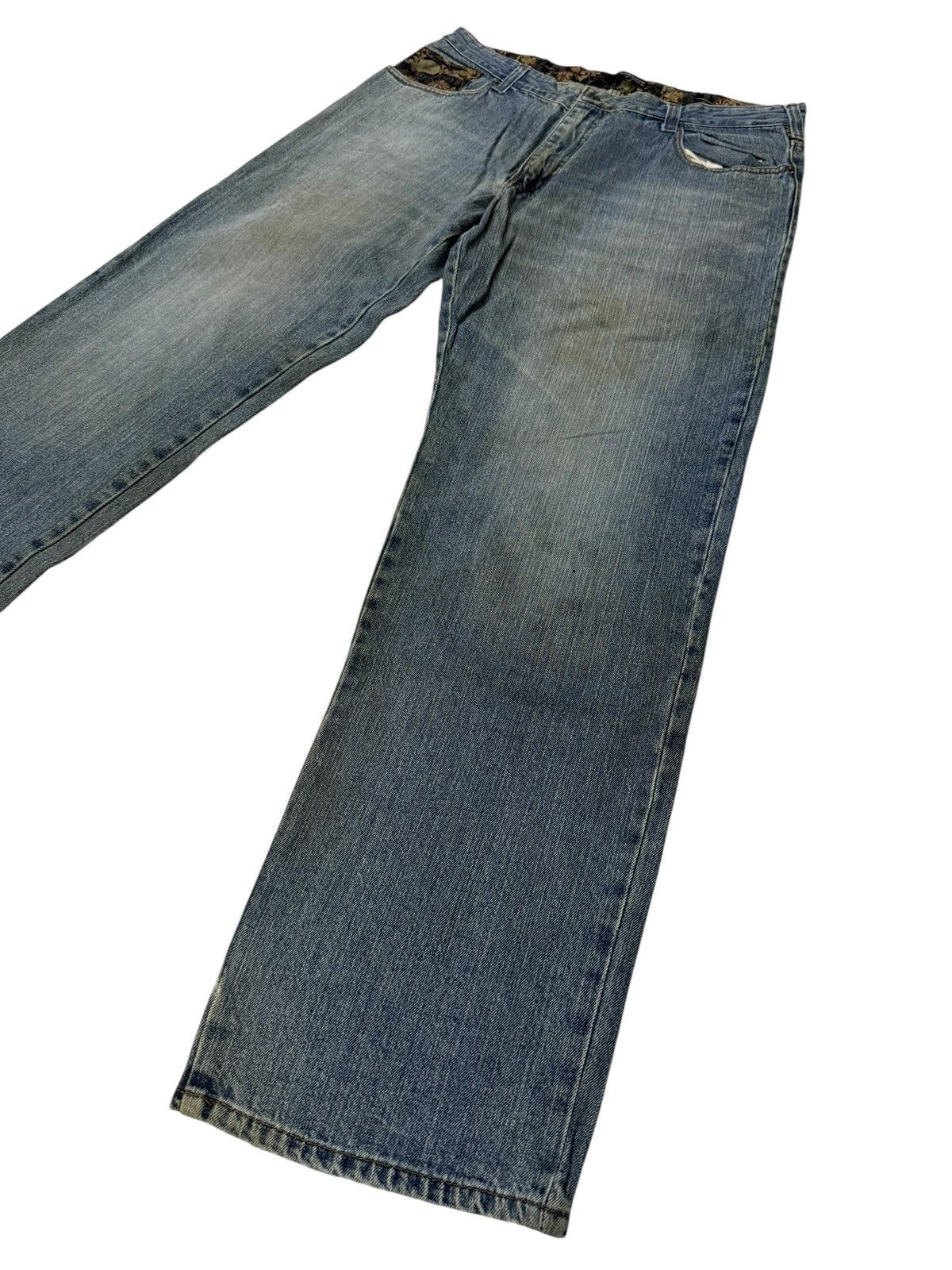Japanese Brand Dominate Handcrafted Sukajan Embroidered Koi Fish Jeans Size US 34 / EU 50 - 6 Thumbnail