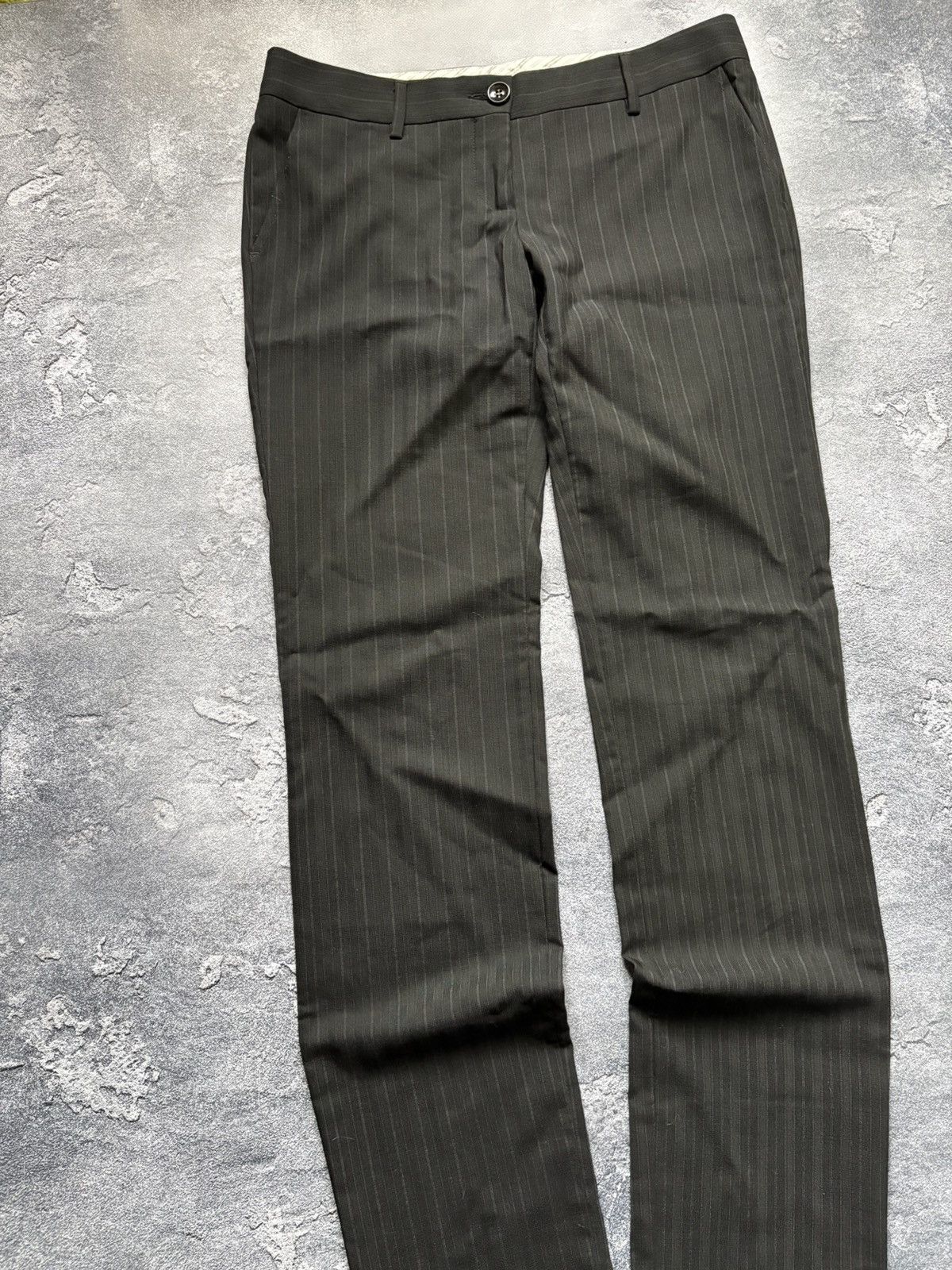Dolce & Gabbana Vintage Dolce & Gabbana Luxury Striped Wool Trousers Pants Size 28" / US 6 / IT 42 - 3 Thumbnail