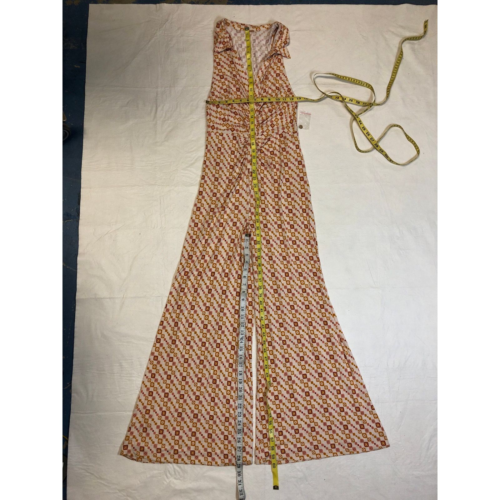 Free People Women’s Free People cream with pattern romper Size ONE SIZE - 3 Thumbnail