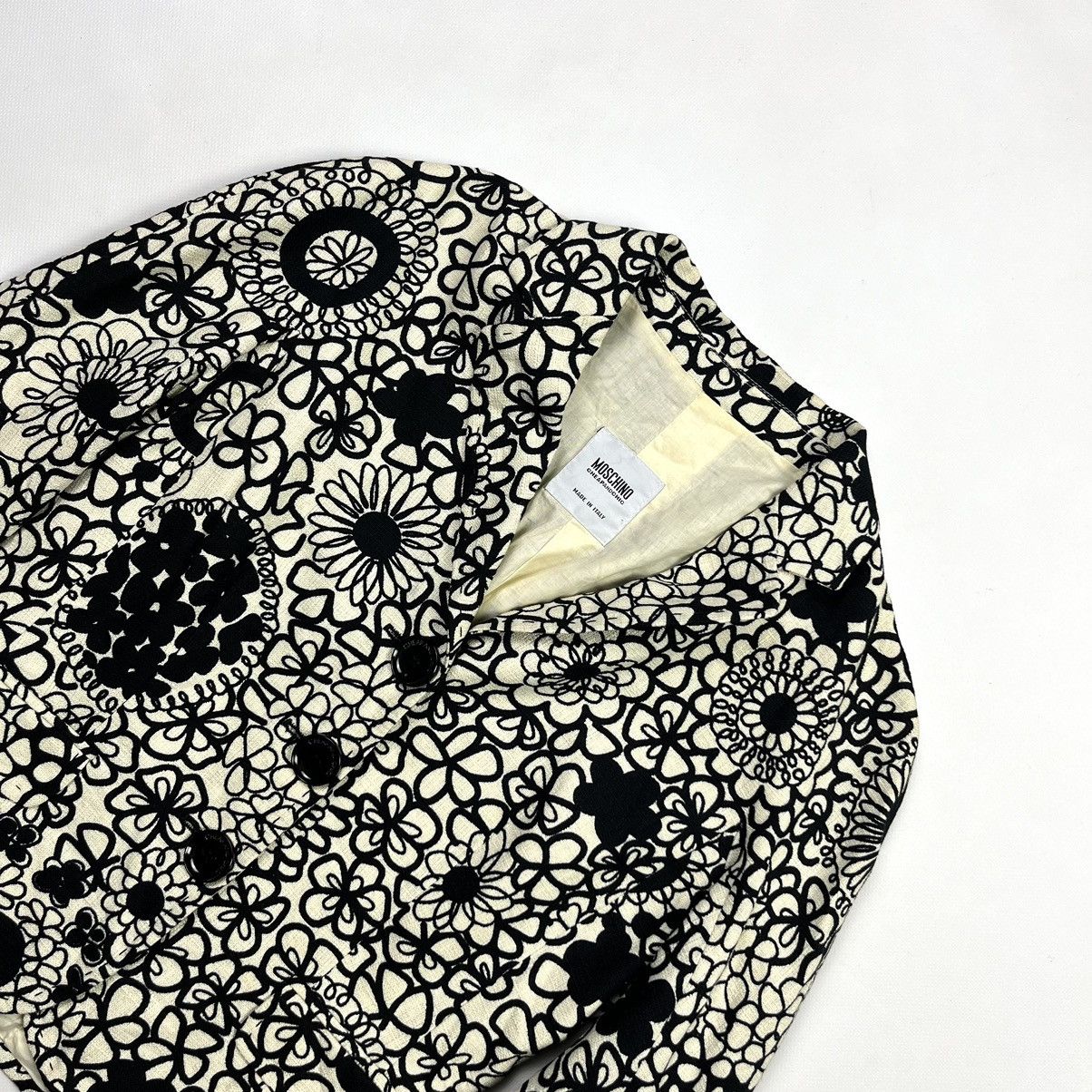 Moschino Vintage Luxury Blazer Flowers Art