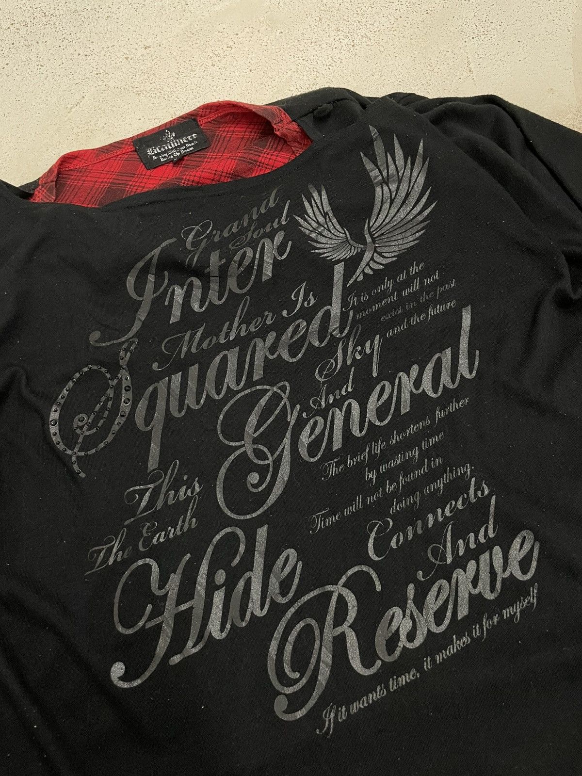 Affliction Beaumere Punk Grunge Y2K Layered Life Poem Size US XXL / EU 58 / 5 - 9 Thumbnail