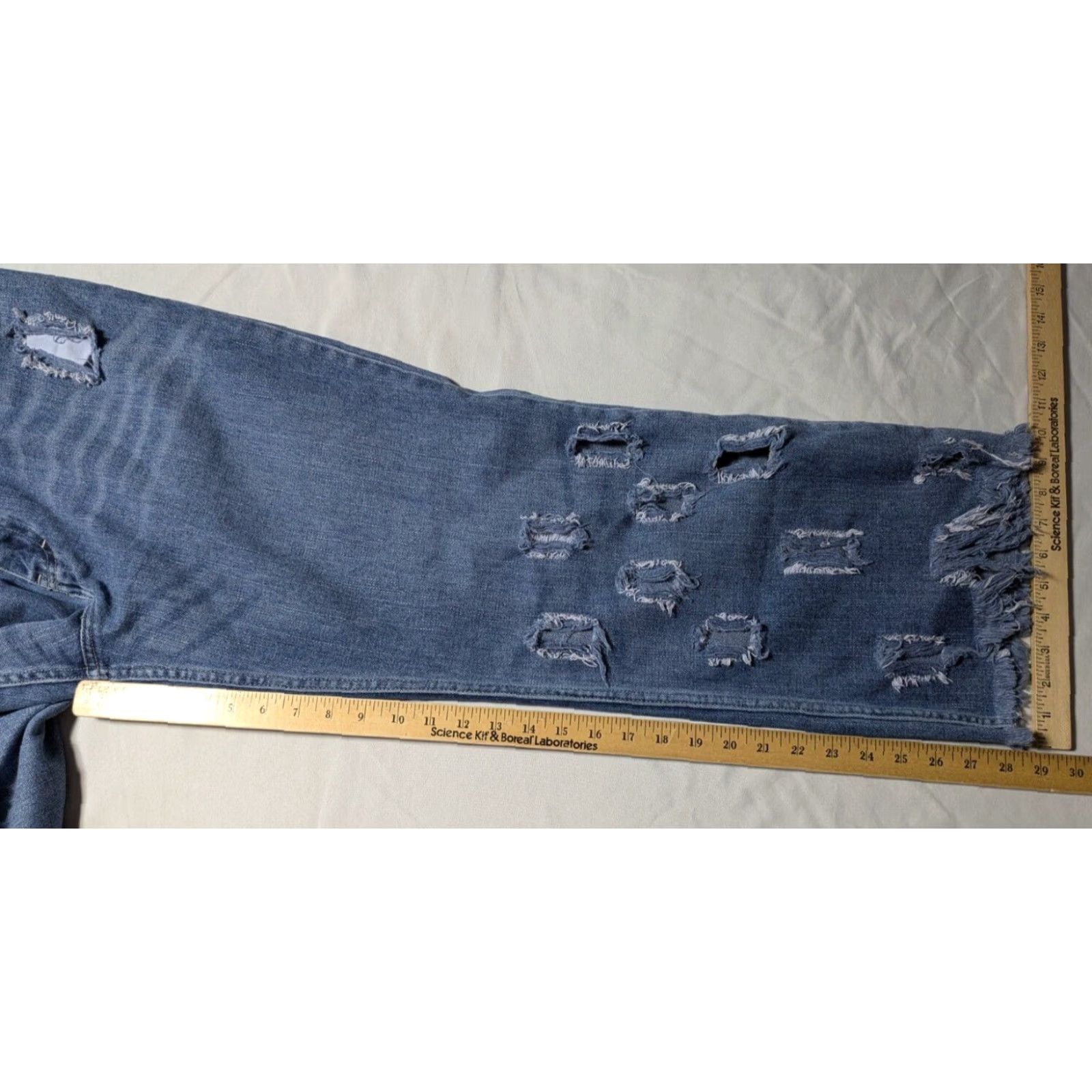 Express EXPRESS QUINCE 36X30 Distressed Denim Blue Jeans Shirt? Lounge? Size US 36 / EU 52 - 6 Thumbnail