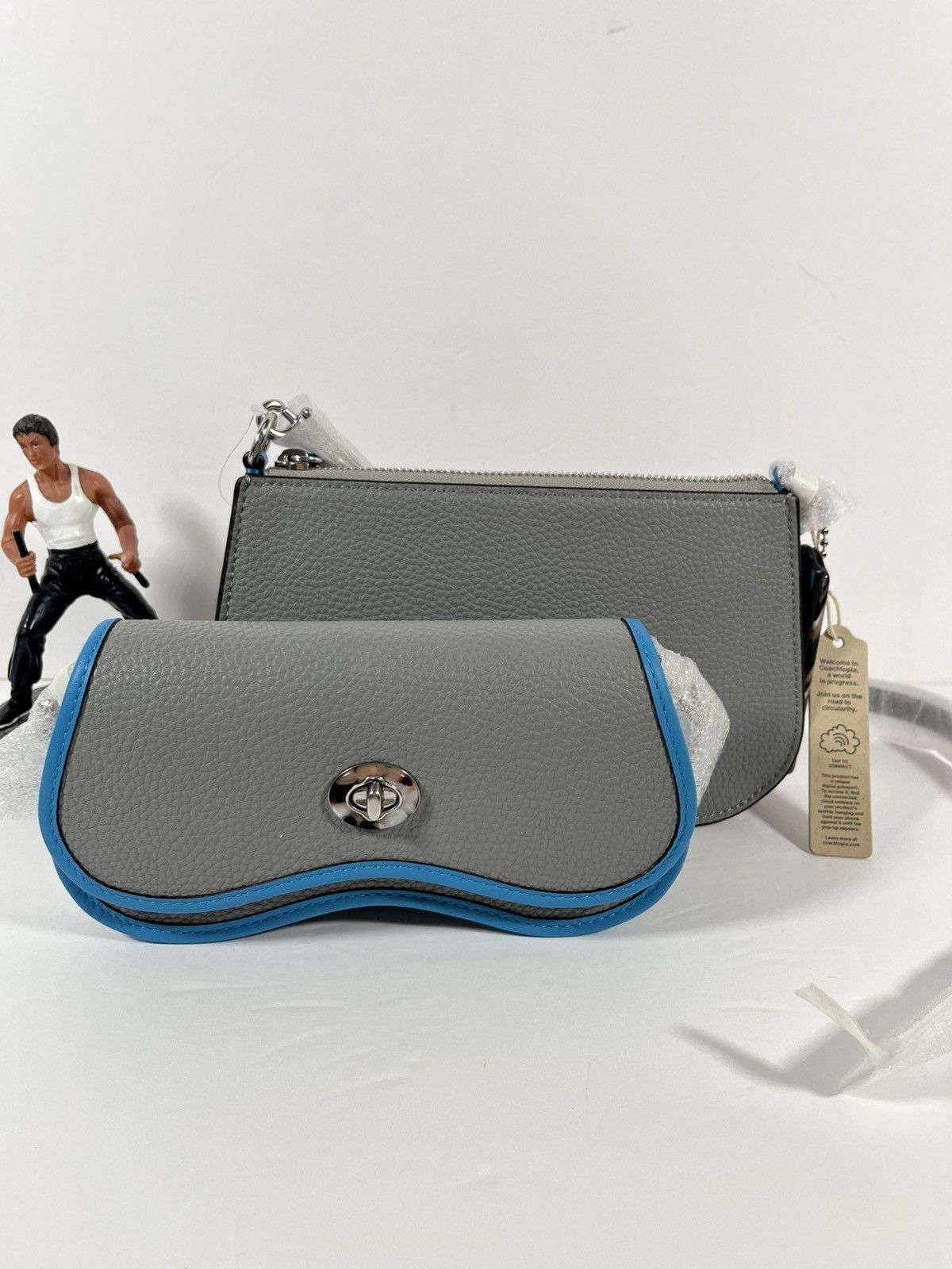 Coach Coach Cloud Wavy Double Pouch Bag In Coachtopia Leather NWT Size ONE SIZE - 2 Thumbnail