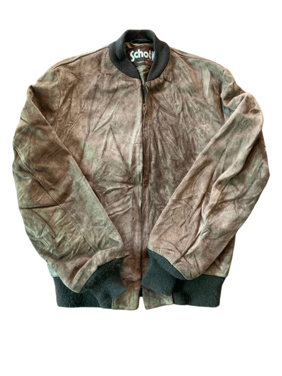 Vintage Schott NYC Suede Leather Bomber Jacket