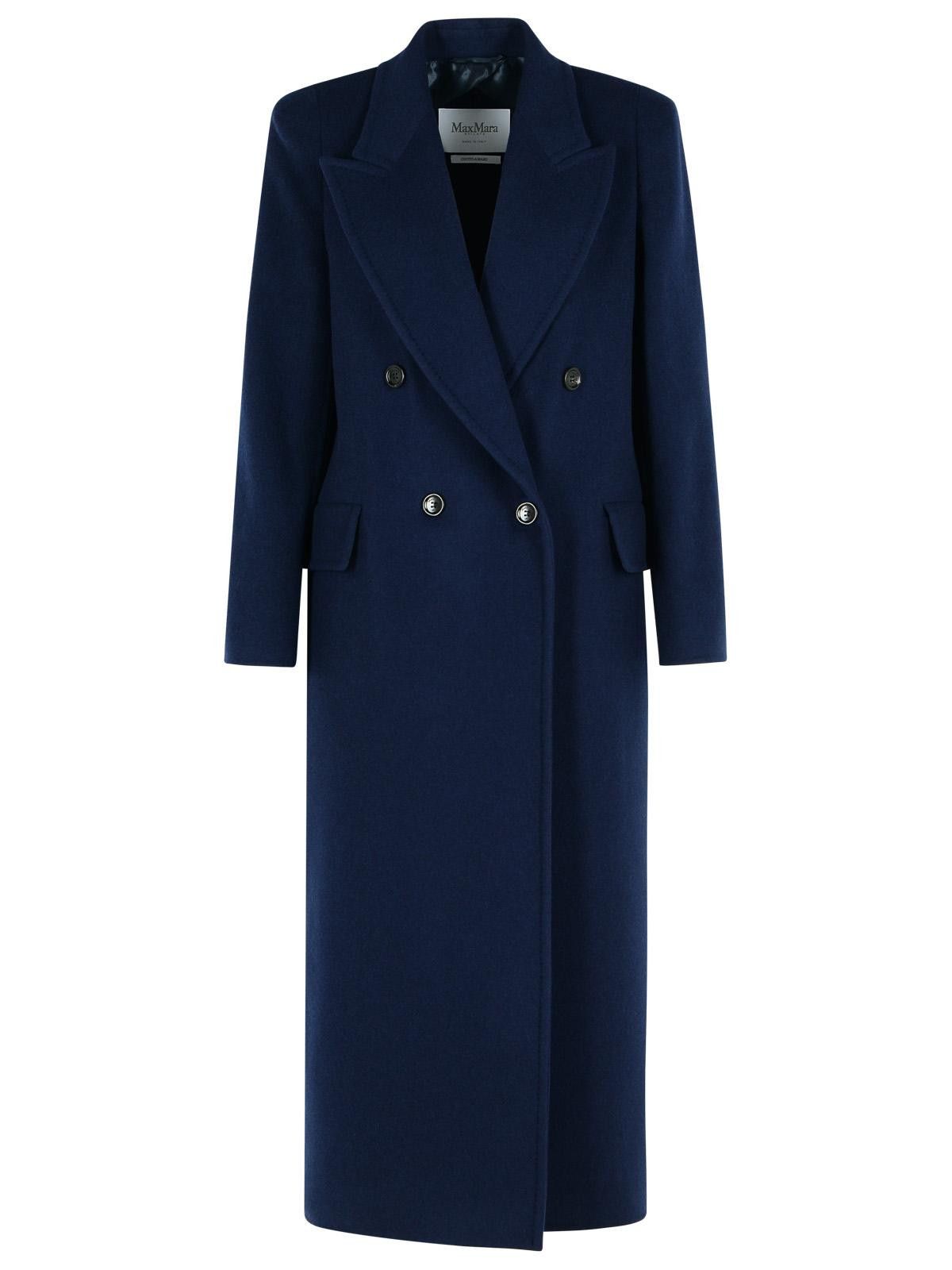 Max Mara MAX MARA 'Jene' Dark Blue Cashmere Blend Coat | Grailed