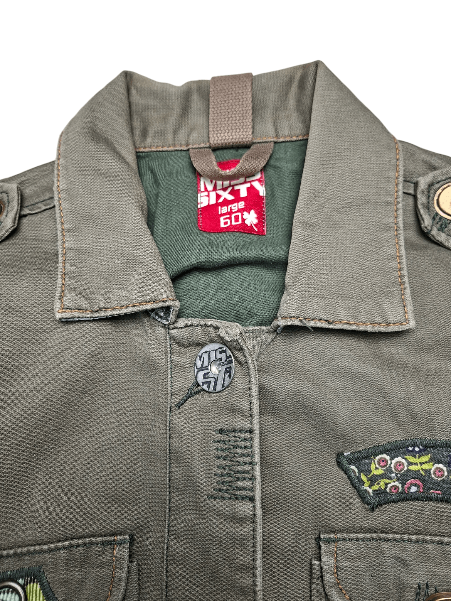 Miss Sixty Miss Sixty Military Jacket Khaki Green Utility Bomber Size S / US 4 / IT 40 - 3 Thumbnail