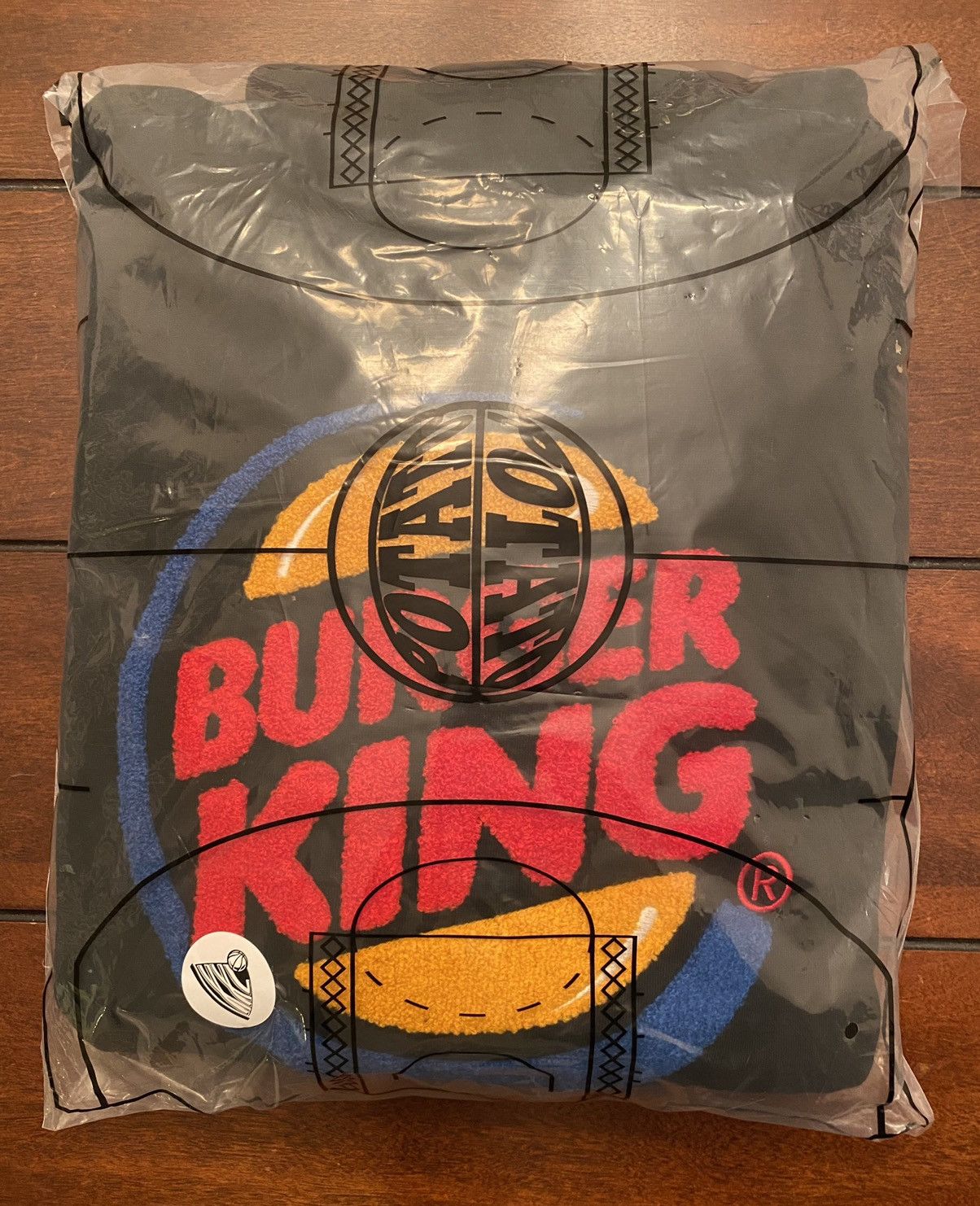 image of Imran Potato Whopper Hoodie Burger King Size: Brandnew in Black, Men's (Size 2XL)