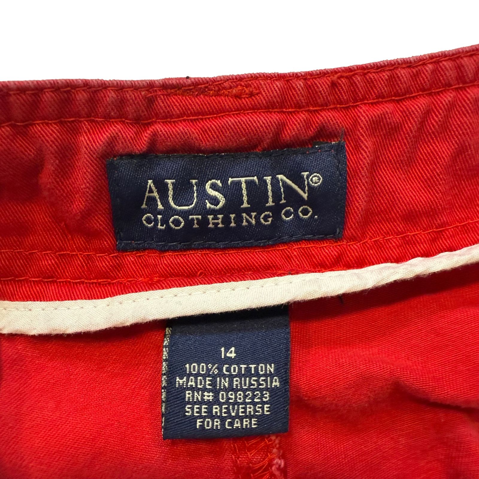 Vintage Vintage Austin Clothing Co. Red Button Tie Fly Shorts Size 36" / US 14 / IT 50 - 4 Thumbnail