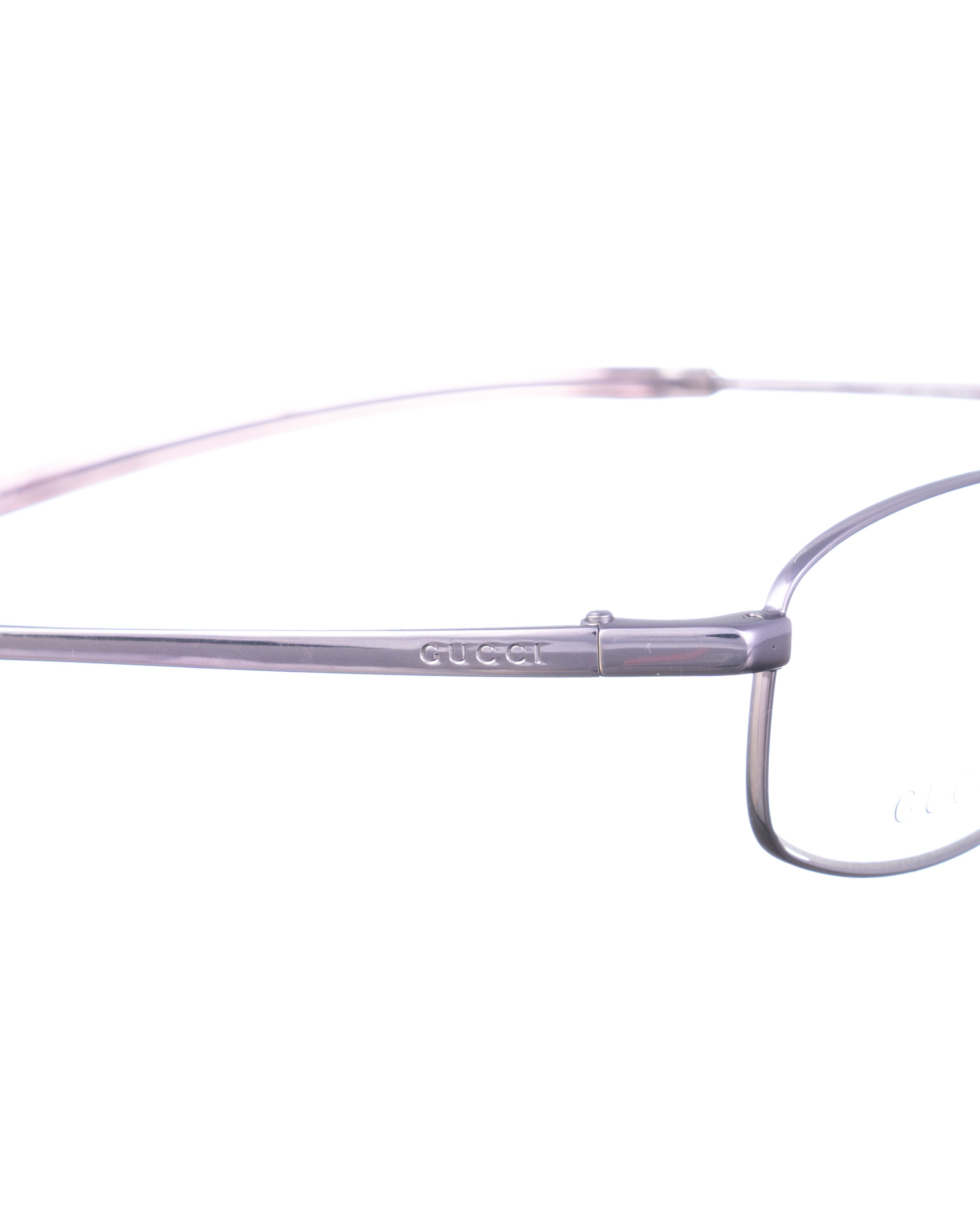 Gucci Gucci 00s Metallic Thin Glasses Size ONE SIZE - 2 Thumbnail