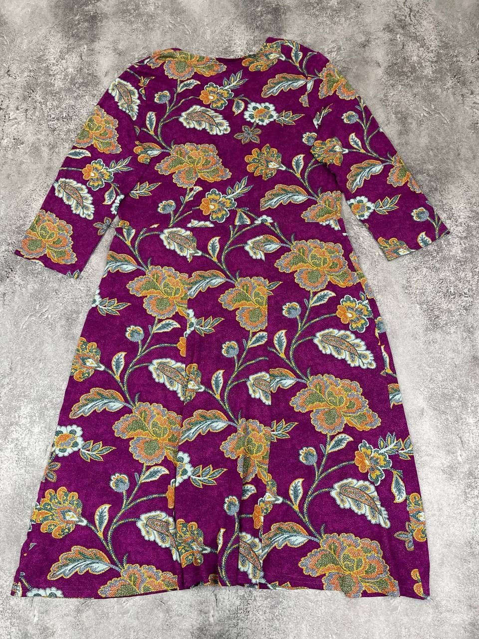 Other Brora Women Floral Dress Purple Multicolor A-Line Size L Size L / US 10 / IT 46 - 5 Thumbnail