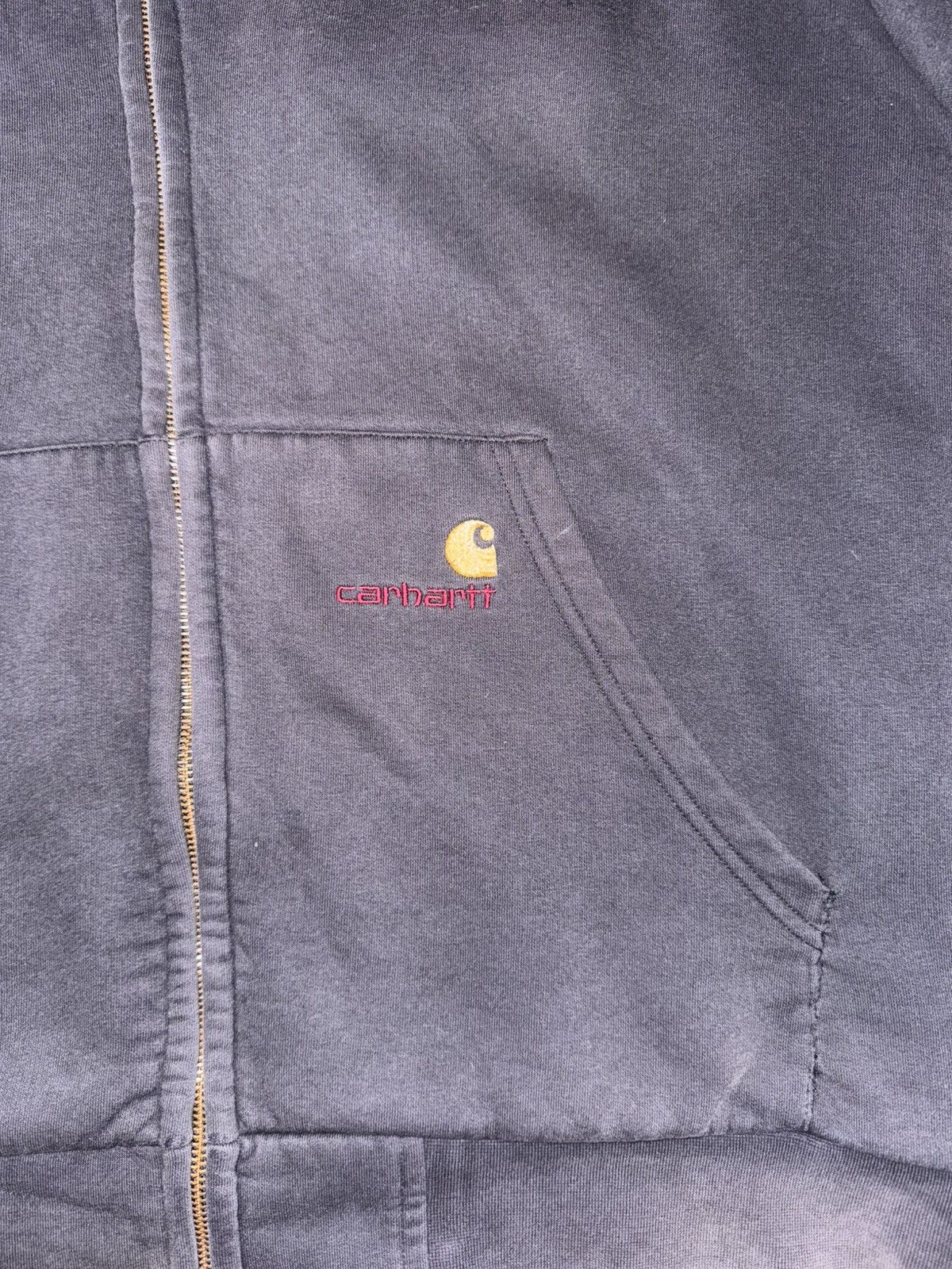 Carhartt Rare vintage black carhartt thermal-lined zip up hoodie. Size US XL / EU 56 / 4 - 2 Thumbnail