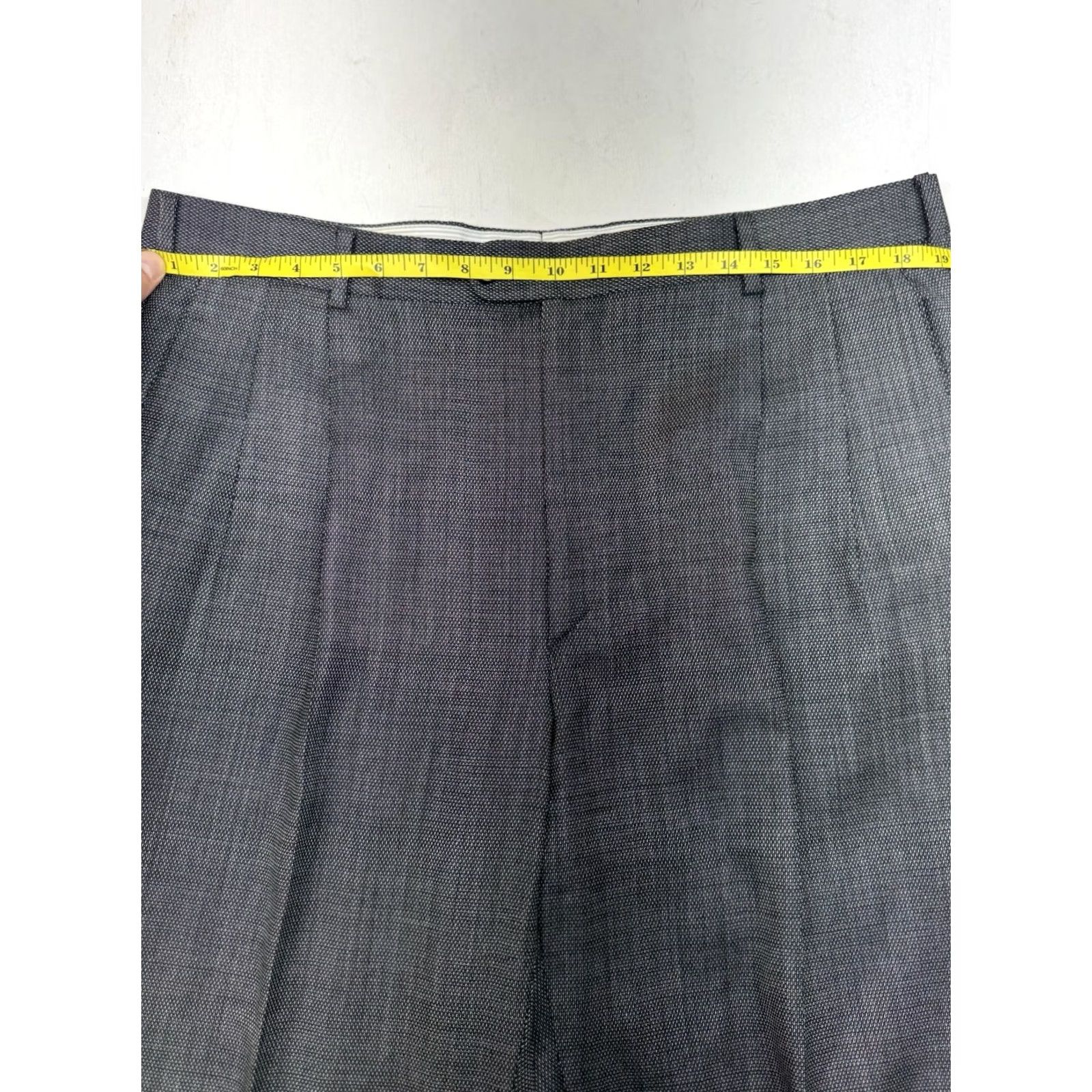 Zanella Zanella Bennett Dress Pants Mens 38x33 Gray Wool Pleated Cuffed Italy Formal Size US 38 / EU 54 - 6 Thumbnail