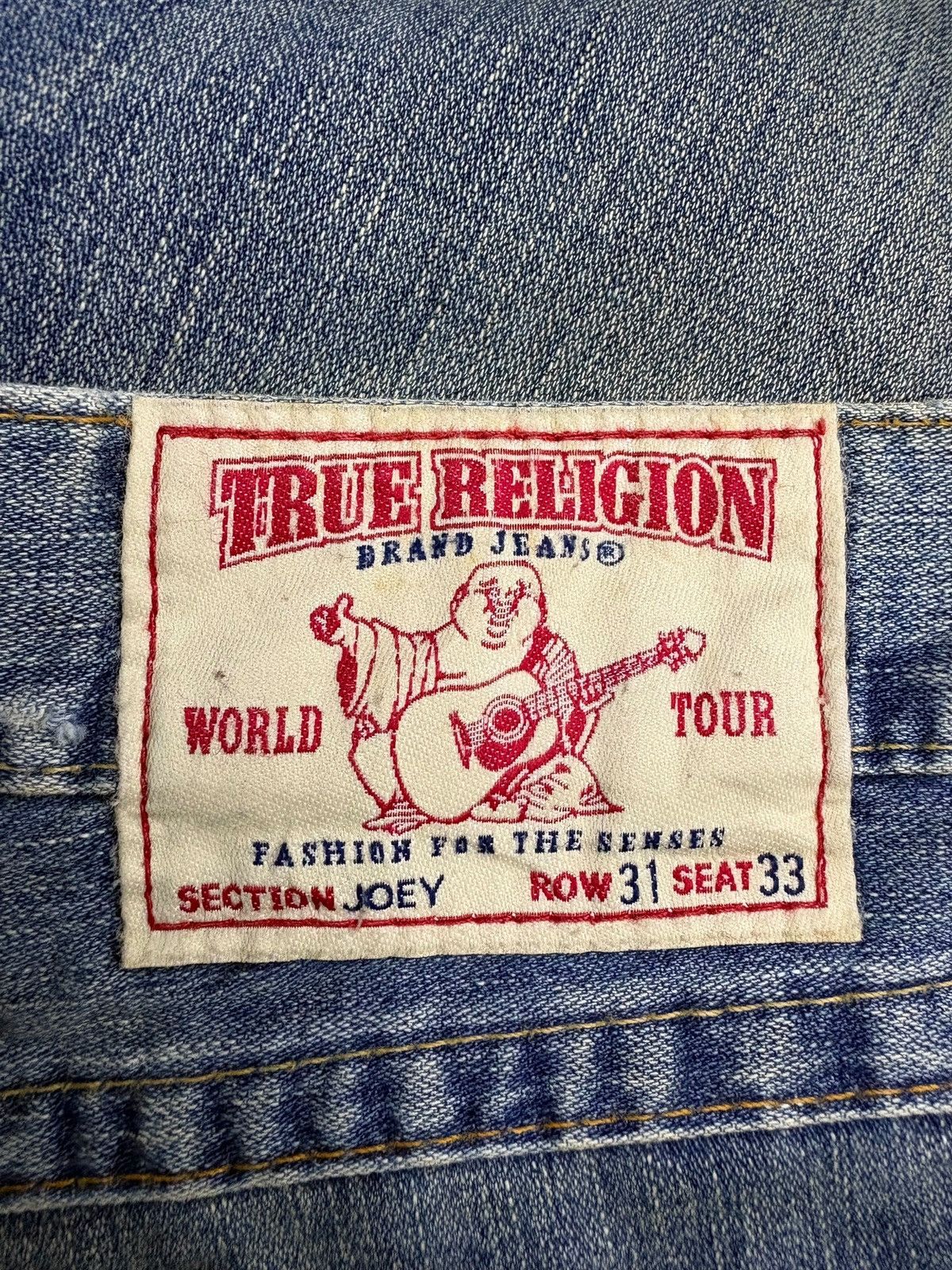 True Religion Vintage USA True Religion Joey Mud Wash Distress Flare Jeans Size US 35 - 9 Thumbnail