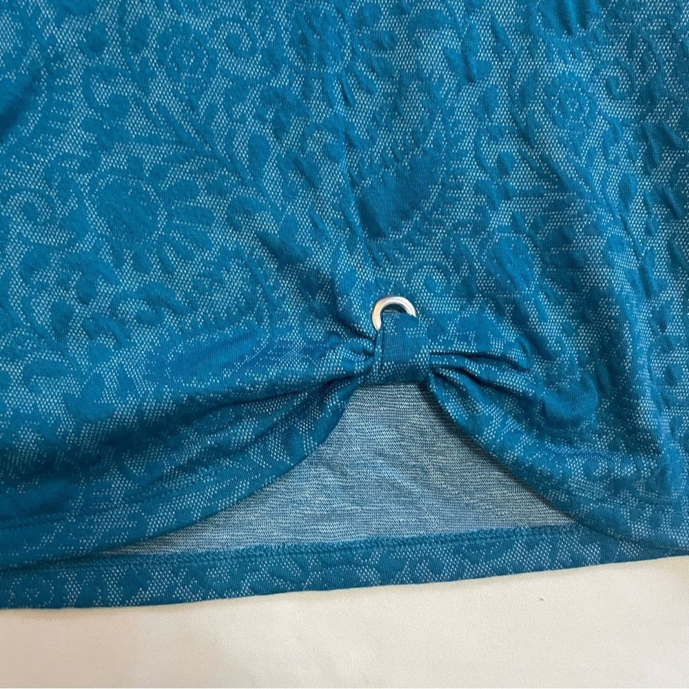 Chicos NWT New Chico's Paisley Jacquard Side Grommet Teal Tunic Si Size XL / US 12-14 / IT 48-50 - 9 Thumbnail