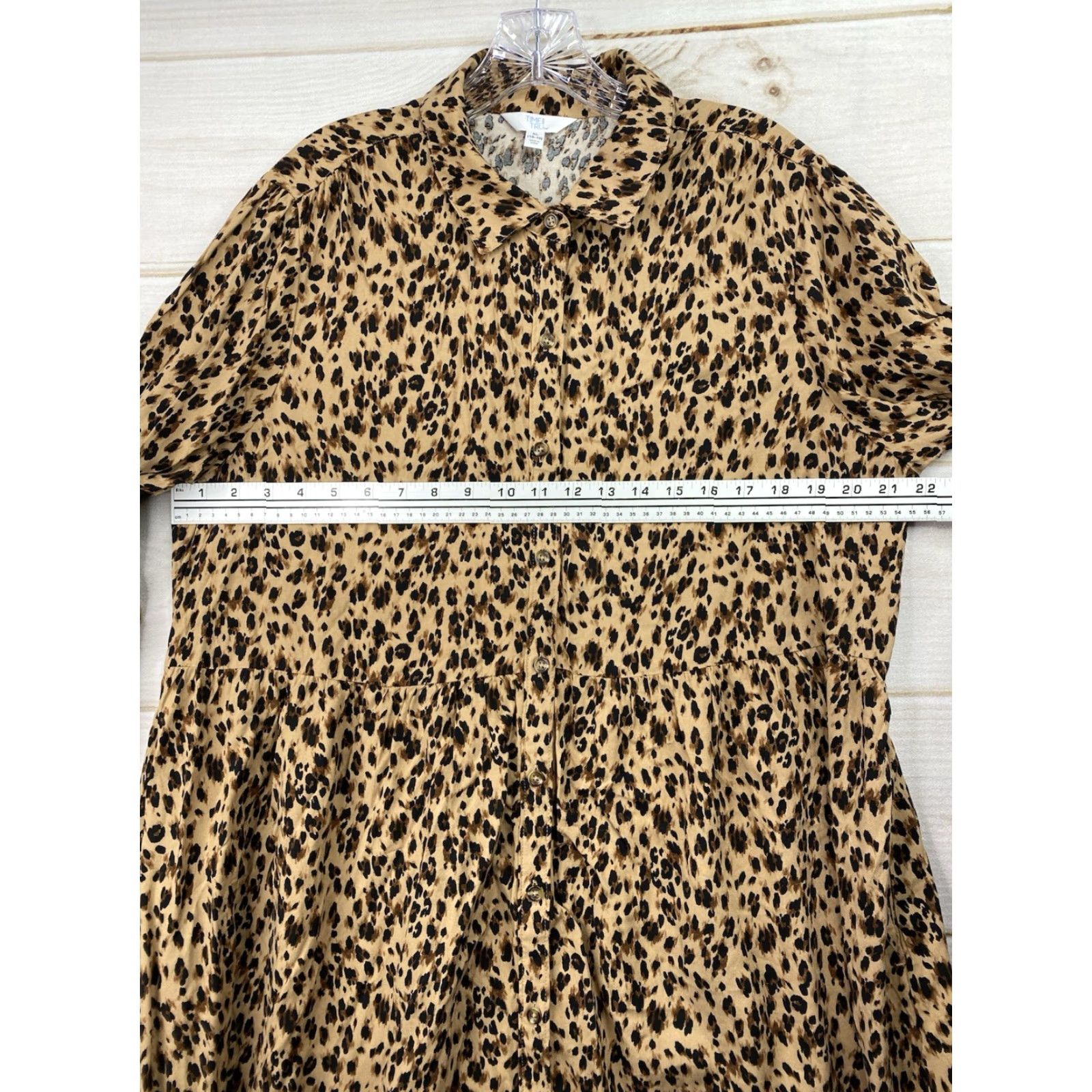 Vintage Time & Tru Dress XL 16/18 Animal Print Cheetah Boho Hippie Lightweight Flowy Dress Size XL / US 12-14 / IT 48-50 - 5 Thumbnail