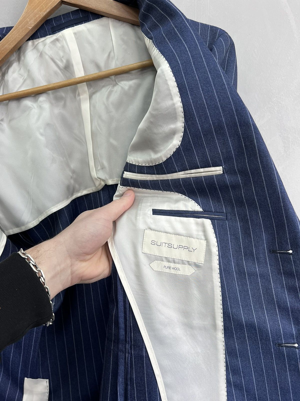 Designer × Suitsupply SUITSUPPLY Blazer/pants suit HAVAna Navy blue Wool EU50 Size 50R - 8 Thumbnail