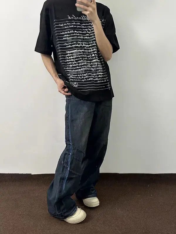 VIBE Street Hip Hop Scratch Vintage Y2K Micro Flare Jeans Size US 32 / EU 48 - 5 Thumbnail