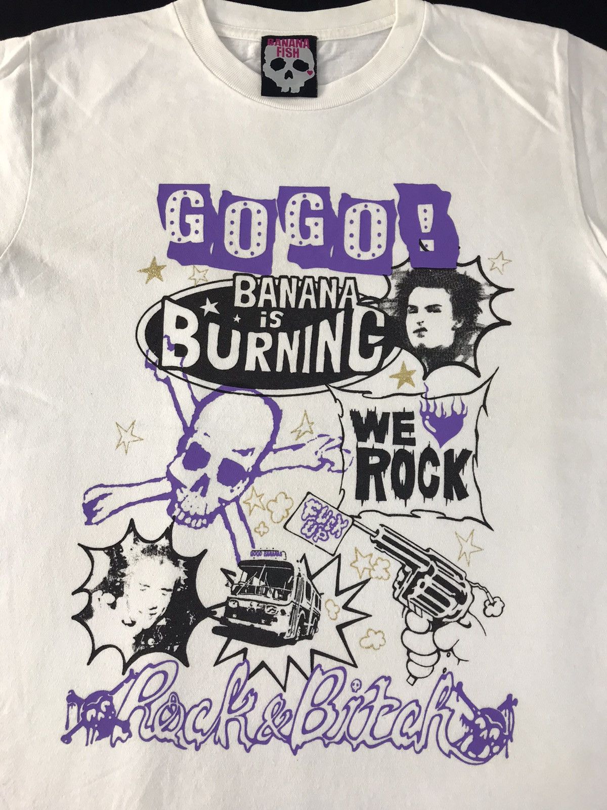 Japanese Brand Banana Fish Rock & Fish We Rock Music Tee Unisex Wear Size US S / EU 44-46 / 1 - 4 Thumbnail