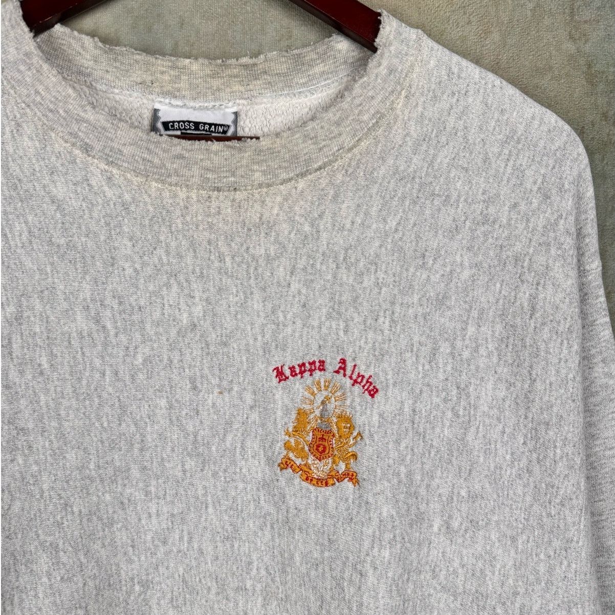 Lee × Vintage VTG 90s Kappa Delta Crewneck Sweatshirt XL Gray Heavyweight Size US XL / EU 56 / 4 - 6 Thumbnail