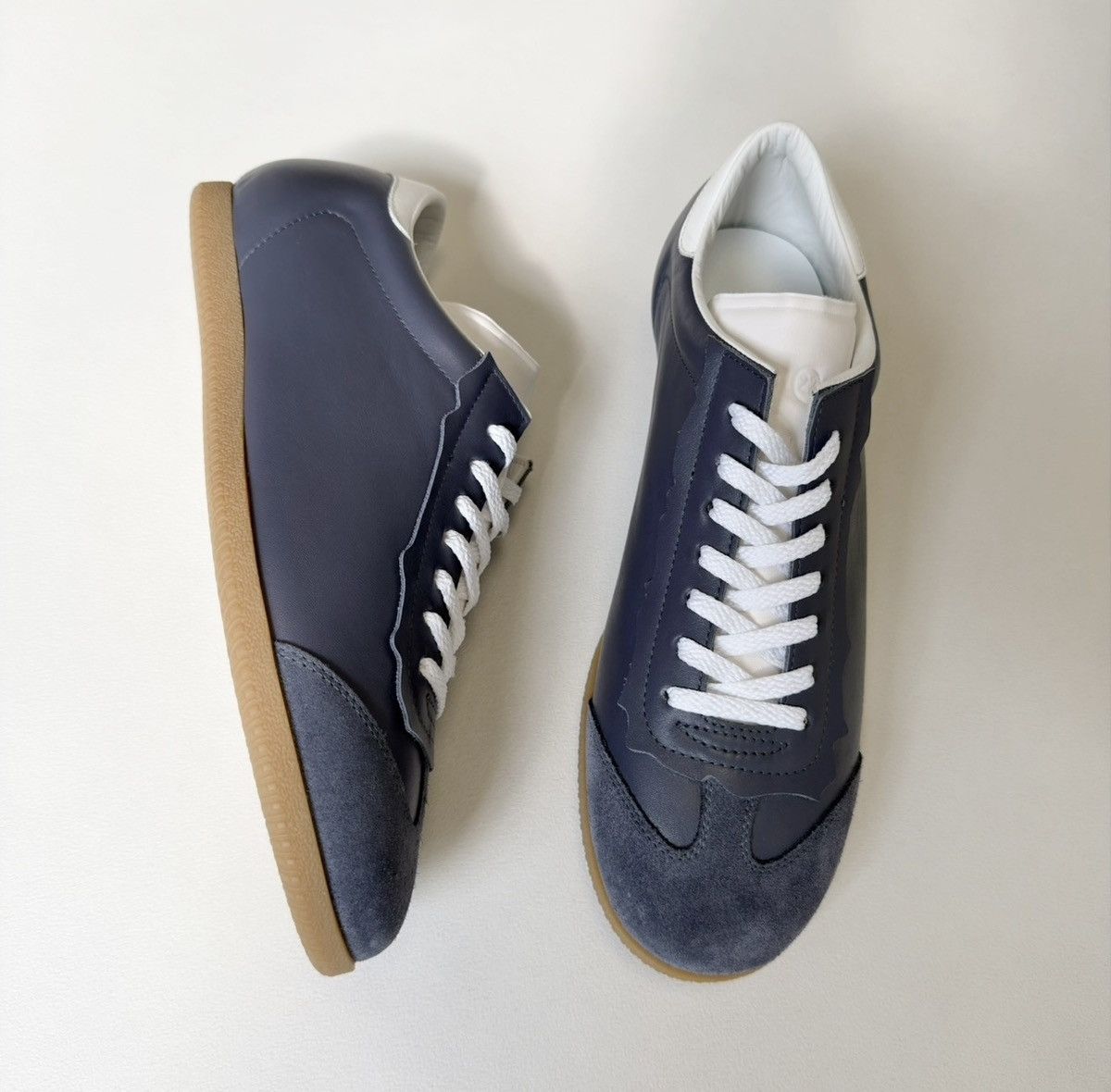 Maison Margiela Gray Leather ‘Featherlight’ Sneakers Size US 10 / EU 43 - 1 Thumbnail