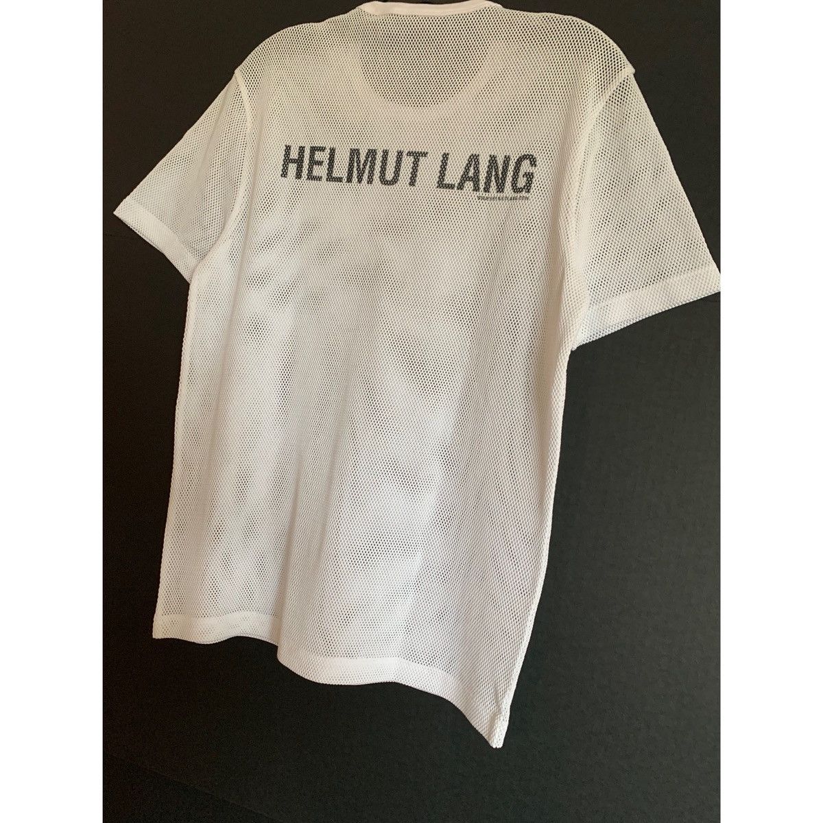 Helmut Lang HELMUT LANG WHITE LOGO MESH TOP Size US M / EU 48-50 / 2 - 3 Thumbnail
