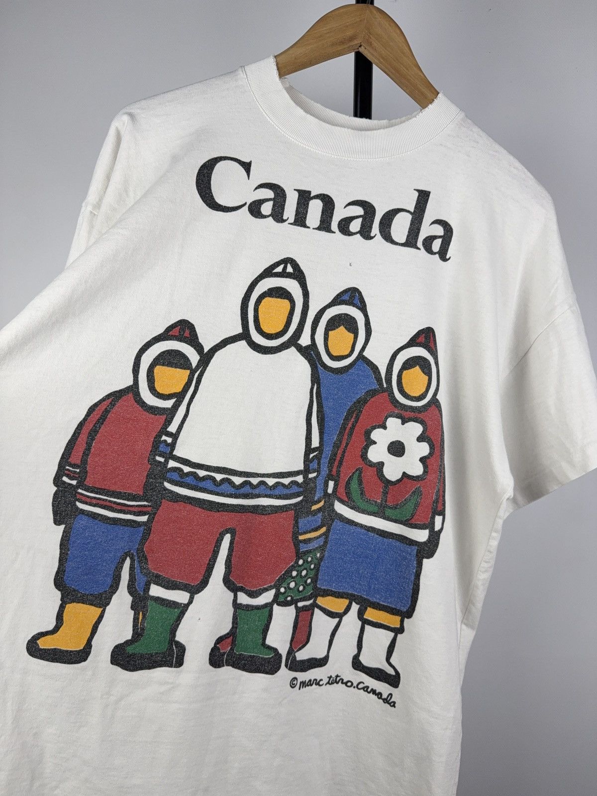 Vintage Vintage 1990s Marc Tetro Canada Inuit Art Graphic T-Shirt XL Size US XL / EU 56 / 4 - 2 Thumbnail