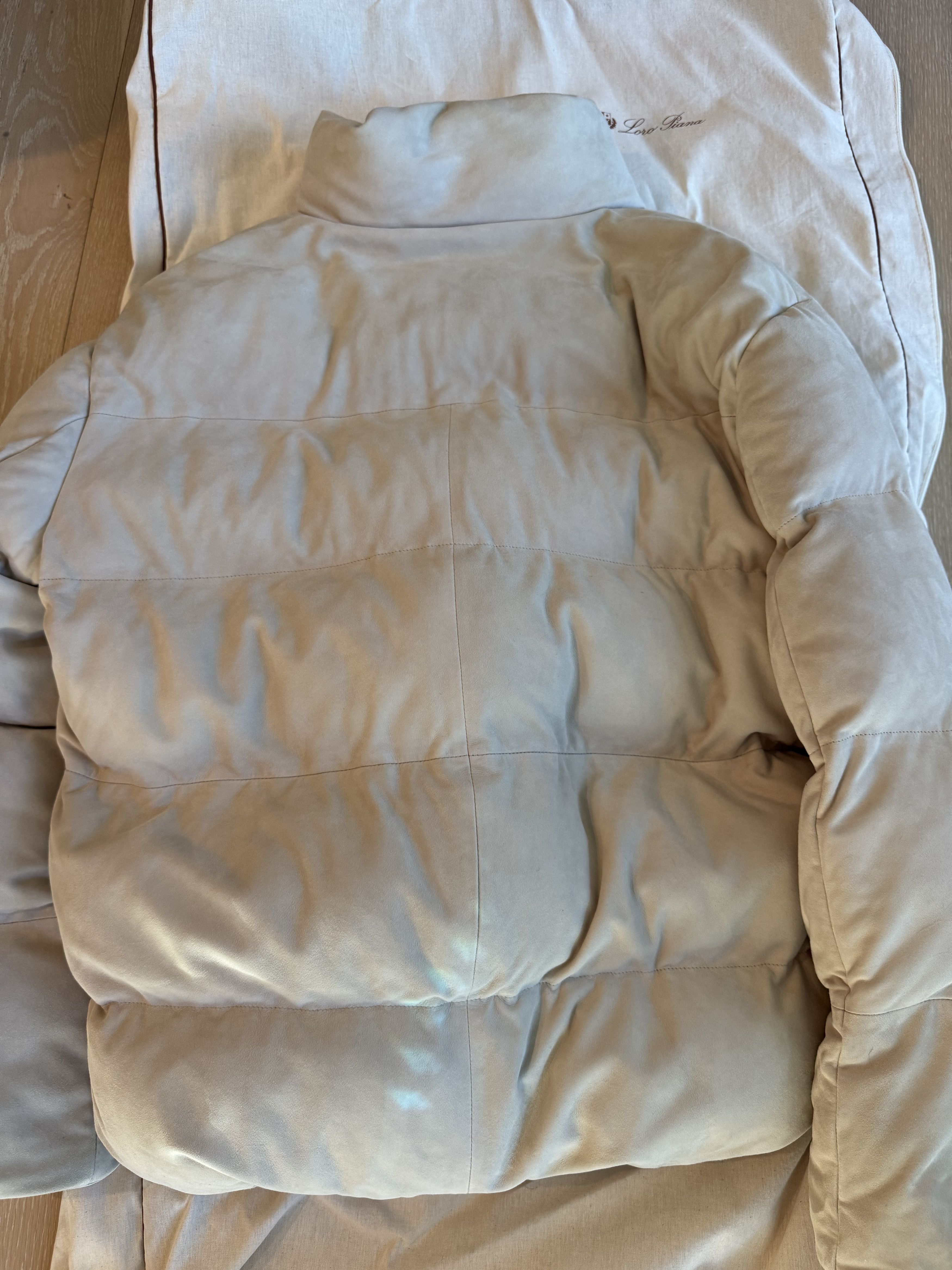 Loro Piana Loro Piana Flavio Quilted Suede Down Jacket Size L Size US L / EU 52-54 / 3 - 2 Thumbnail