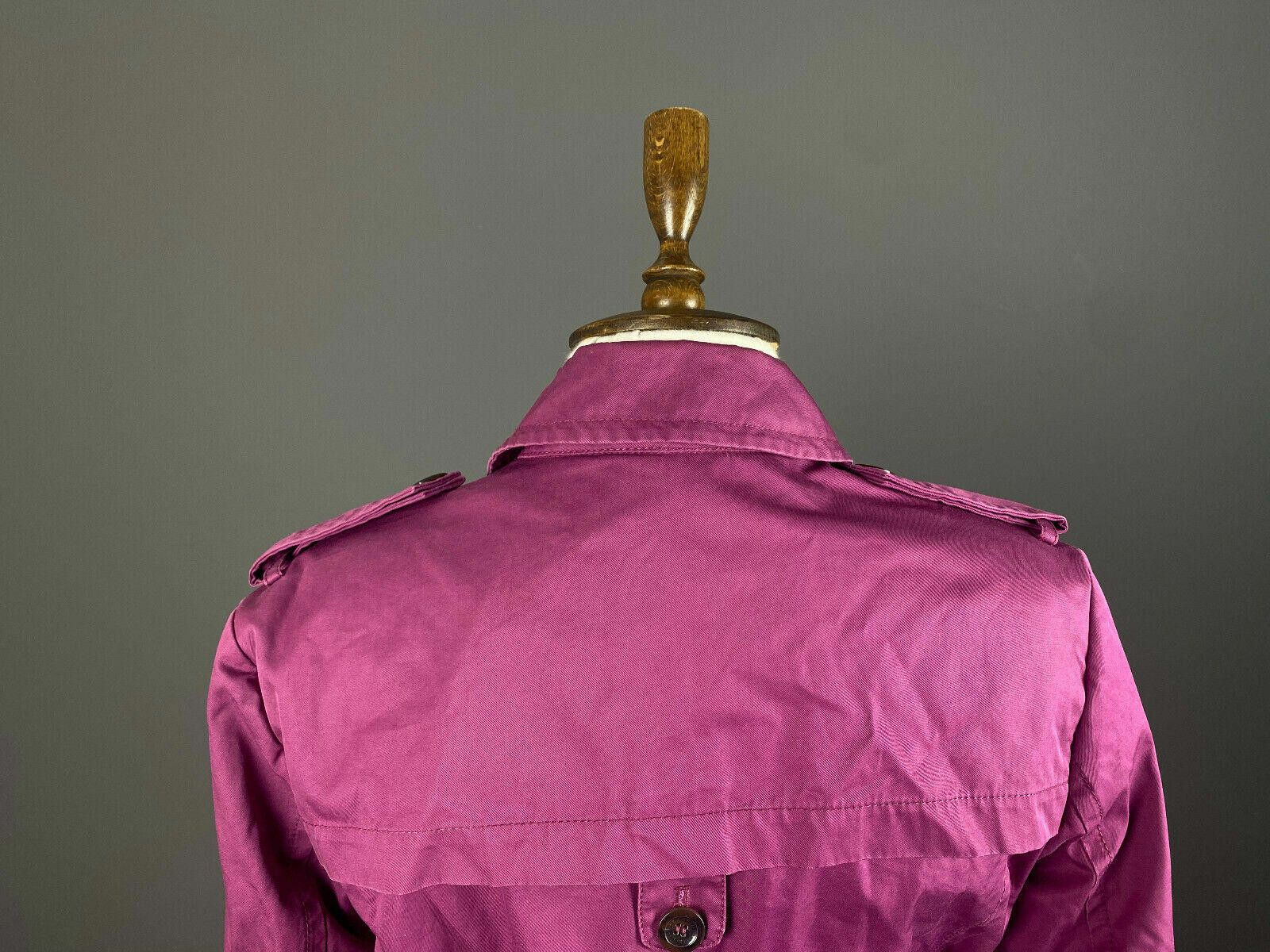 Designer Weekend Max Mara Purple Cotton Double Trench Coat Size 1 Size M / US 6-8 / IT 42-44 - 8 Thumbnail