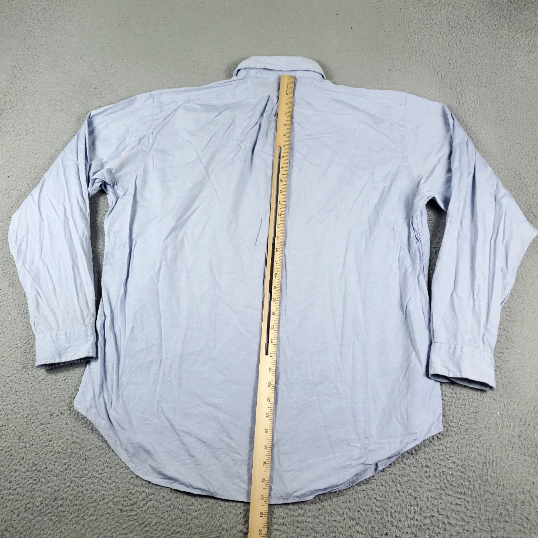 Ralph Lauren Ralph Lauren Dress Shirt Mens 16.5 Blue Long Sleeve Button-Up Regular Fit Non-Iron Size 42R - 5 Thumbnail