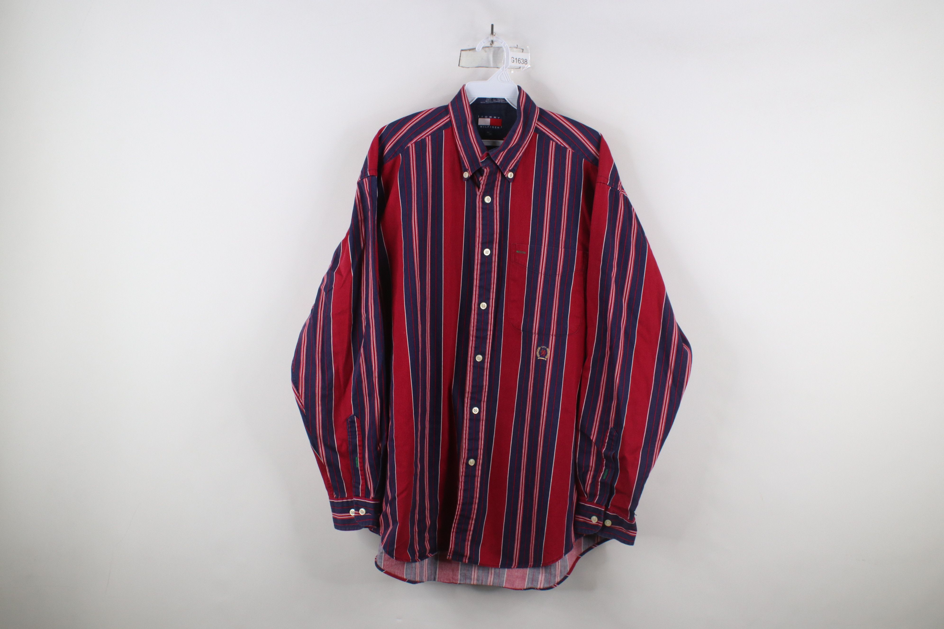 Tommy Hilfiger × Vintage Vintage 90s Tommy Hilfiger Collared Button Down Shirt Size US M / EU 48-50 / 2 - 1 Thumbnail